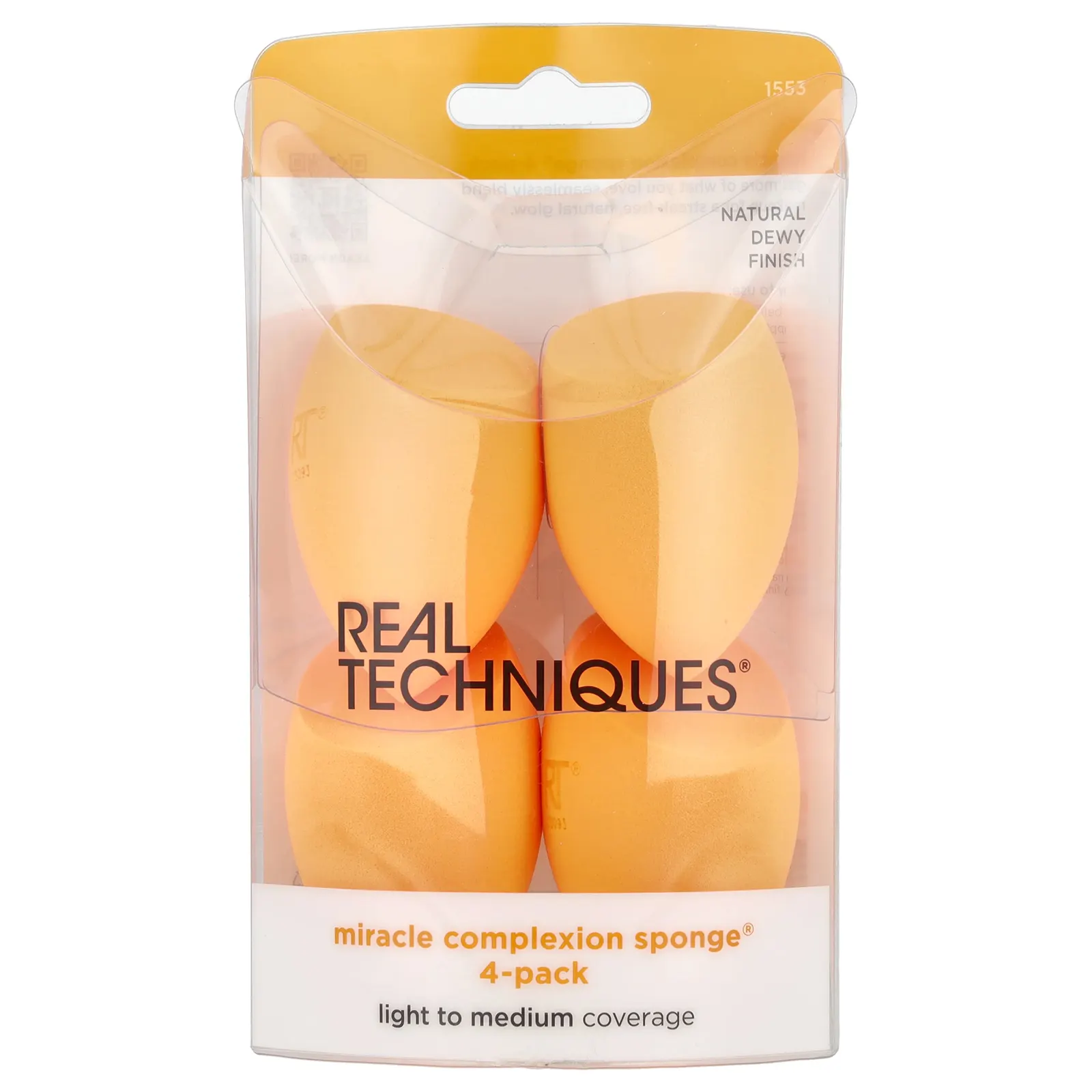 Real Techniques, Miracle Complexion Sponge, чудо-спонж для лица, 4 шт.