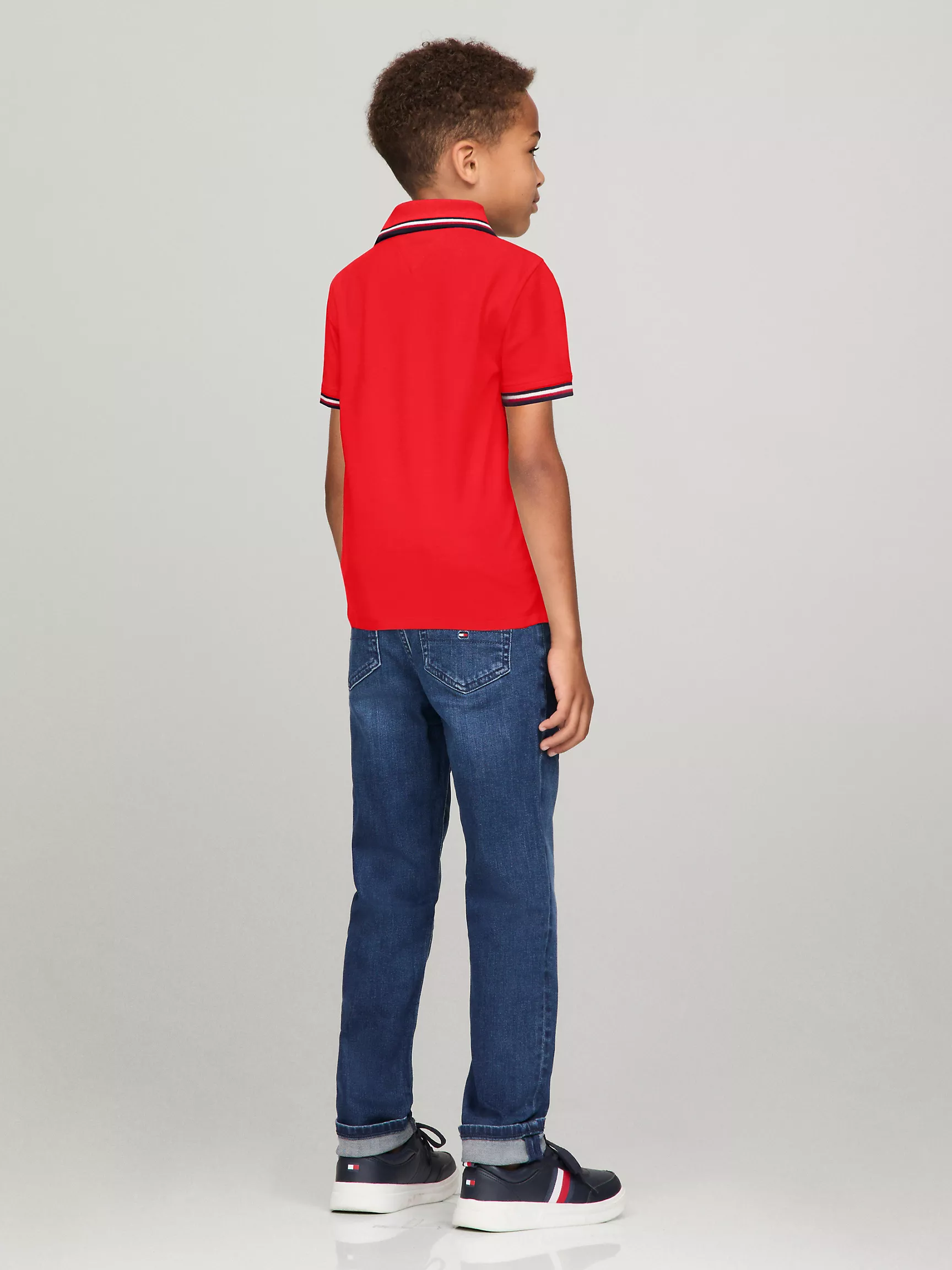 Рубашка-поло для мальчиков Tommy Hilfiger, Детское поло с коротким рукавом и влагоотводящей технологией Tommy