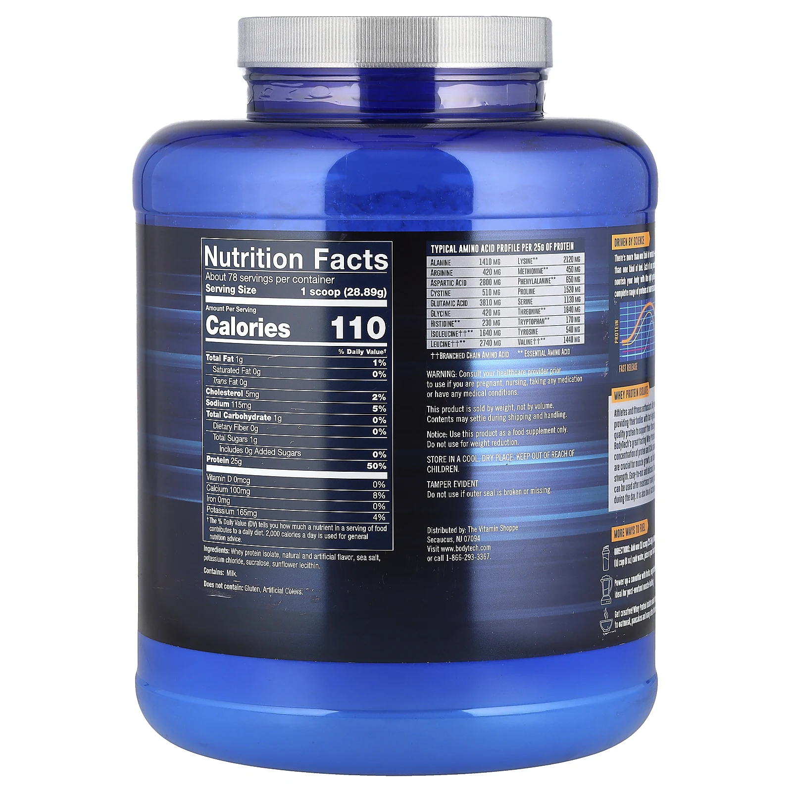 BodyTech, Изолят сывороточного протеина, французская ваниль, 2,27 кг (5 фунтов)