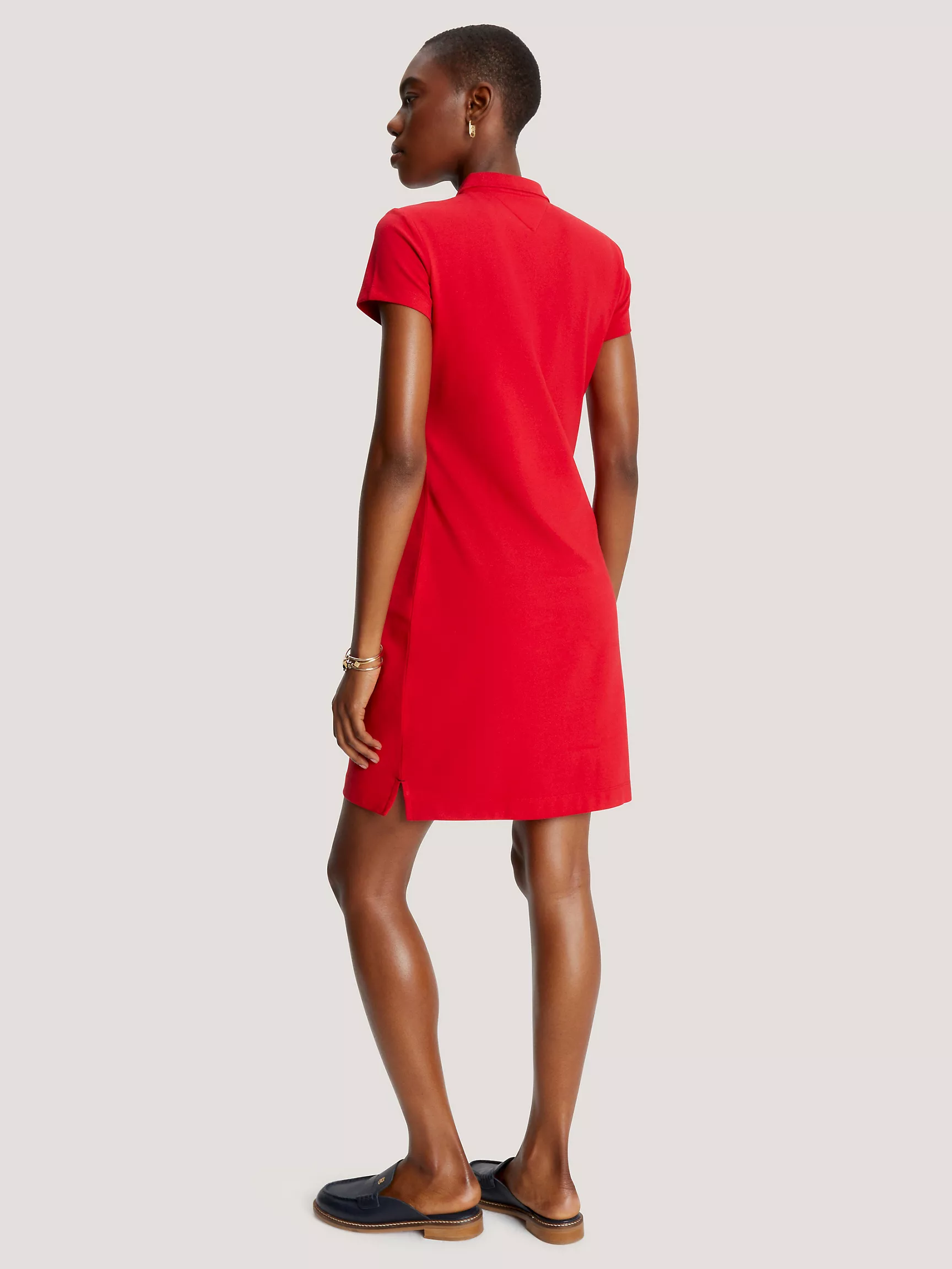 Женское платье Tommy Hilfiger, Приталенное эластичное платье-поло из хлопка