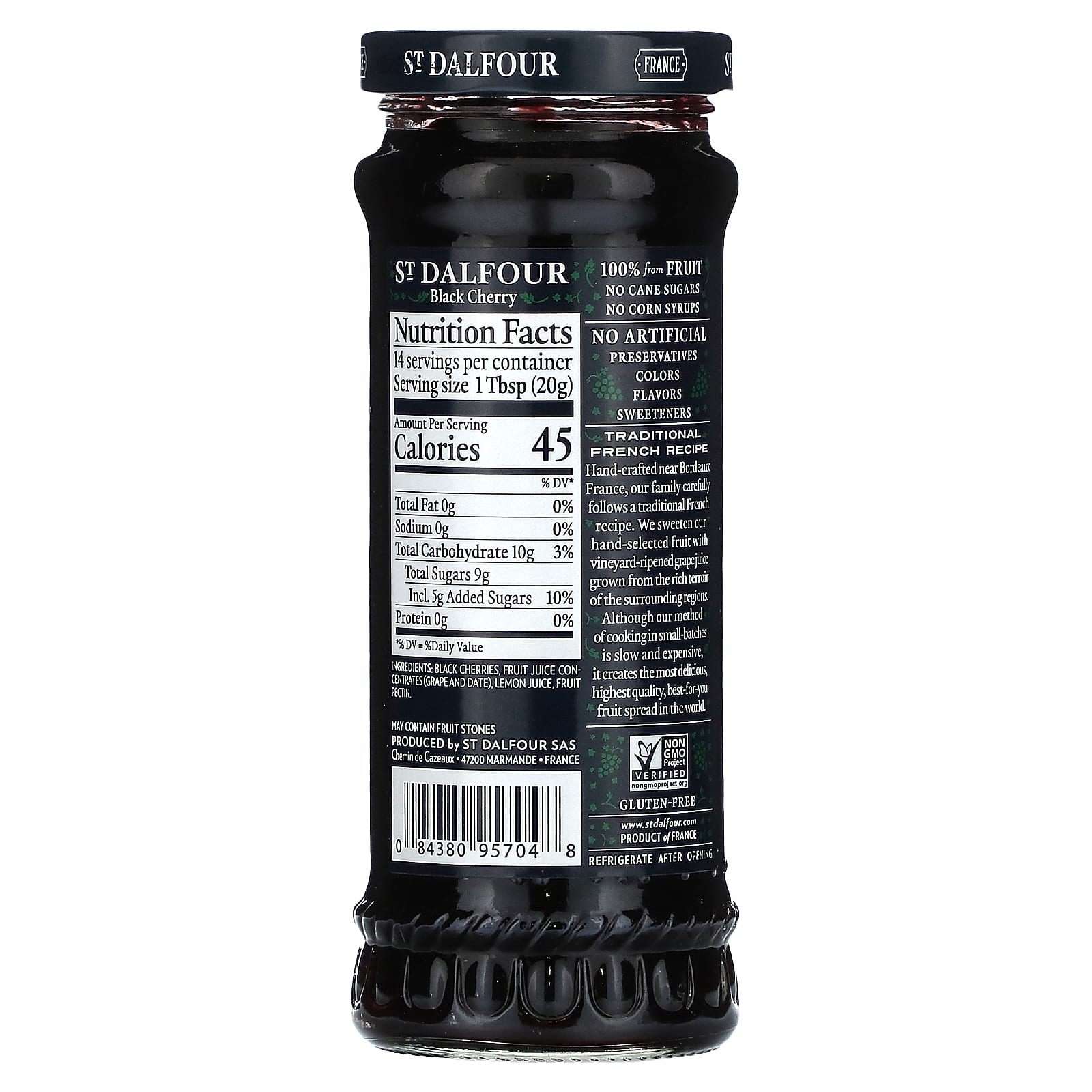 St. Dalfour, джем из черешни премиального качества, 284 г (10 унций)