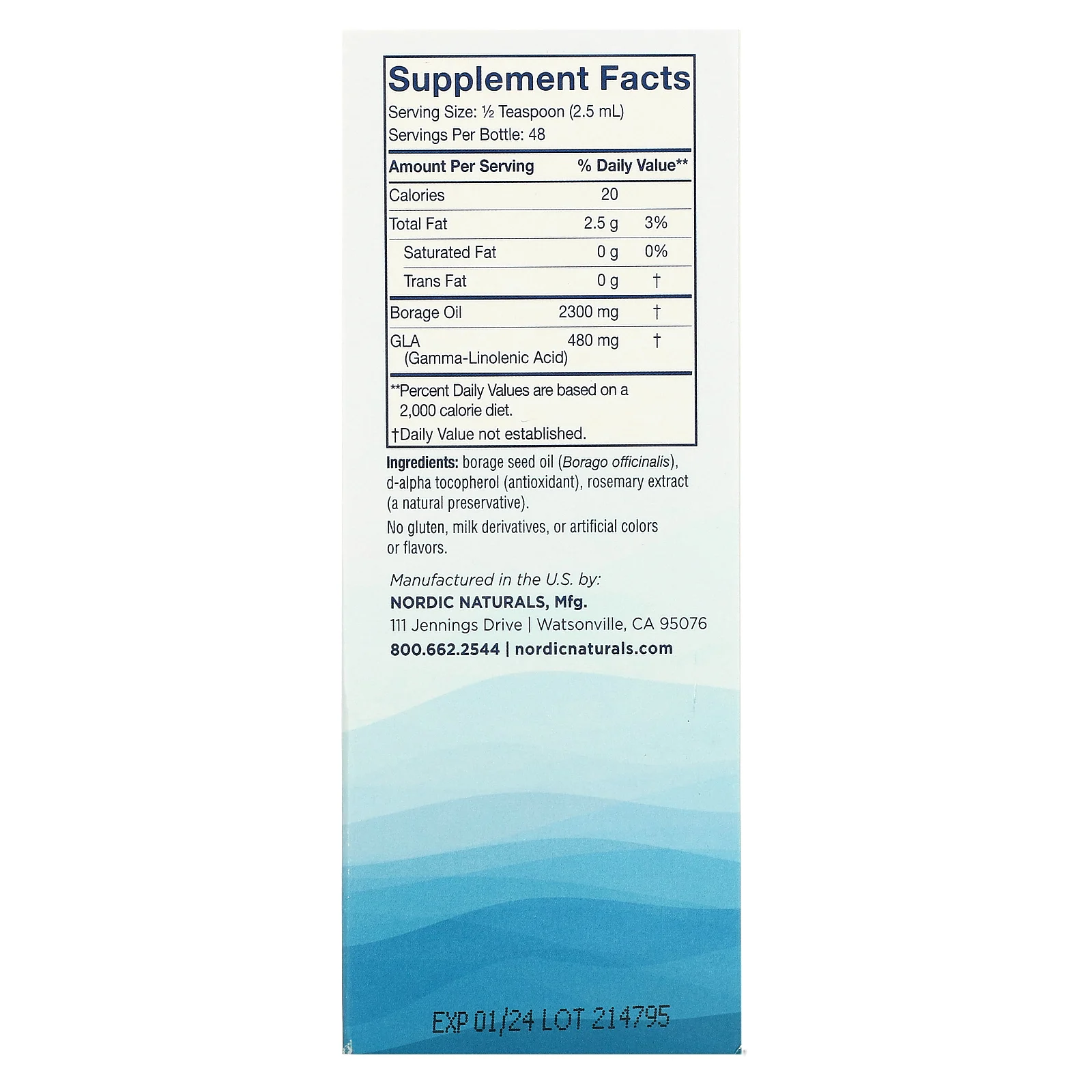 Nordic Naturals, Nordic Beauty, масло бурачника, 119 мл (4 жидк. Унции)