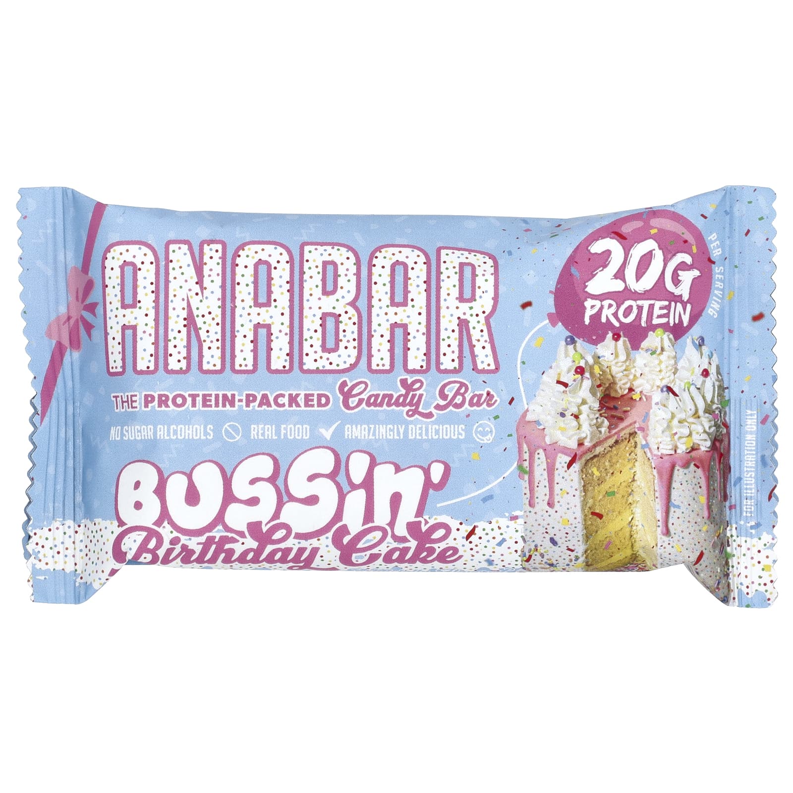 The Anabar, The Protein-Packed Candy Bar, Bussin 'Birthday Cake, 12 батончиков, 68 г (2,39 унции)
