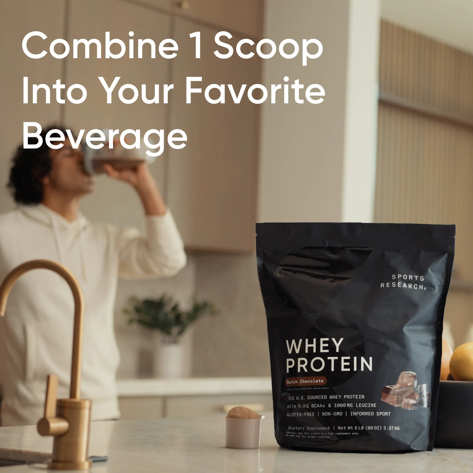 Sports Research, сывороточный протеин, со вкусом голландского шоколада, 1,03 кг (2,26 фунта)