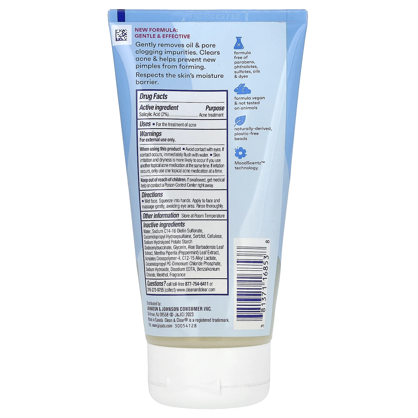 Clean & Clear, Тройной отшелушивающий скраб от акне, 141 г (5 унций)