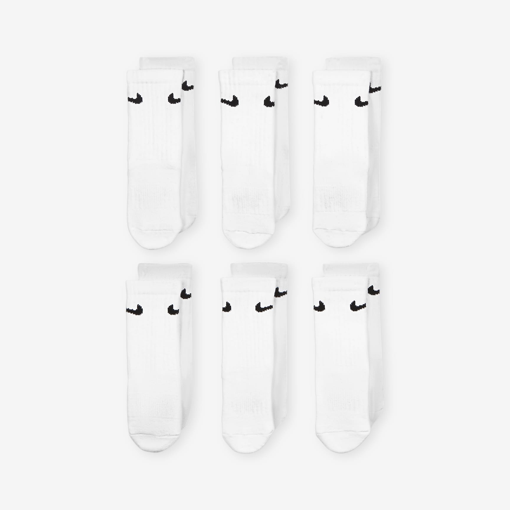 Nike Dri-FIT Performance Basics Little Kids' Crew Socks (6 Pairs)