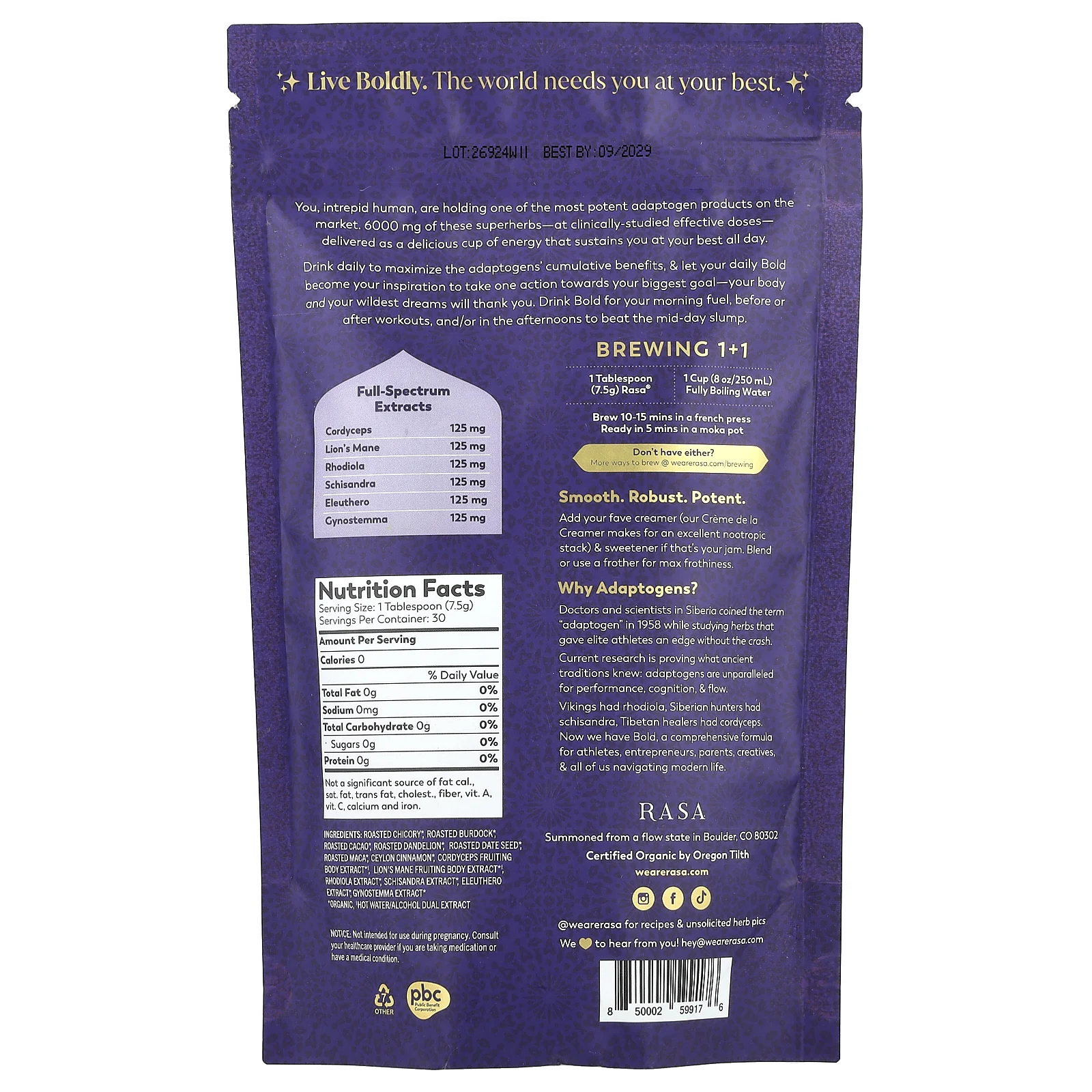 Rasa, Мощный тоник для энергии, жирный, 226 г (8 унций)