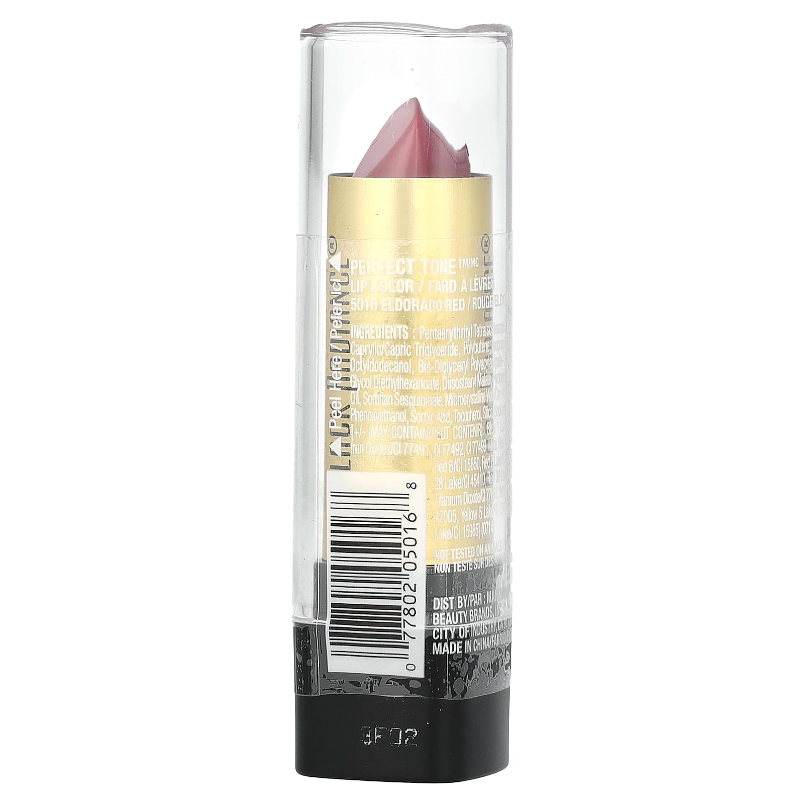 Black Radiance, Perfect Tone, помада для губ, оттенок 5016 красный, 3,6 г (0,13 унции)