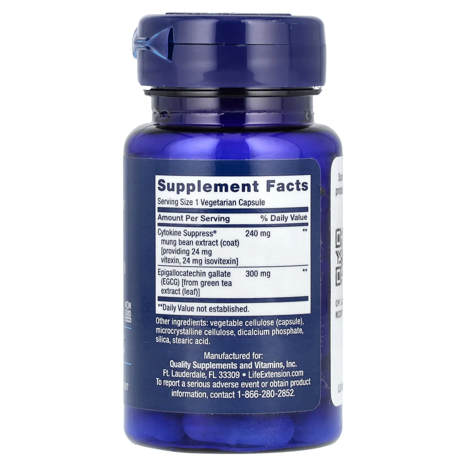 Life Extension, Цитокин с ЭГКГ, 30 растительных капсул