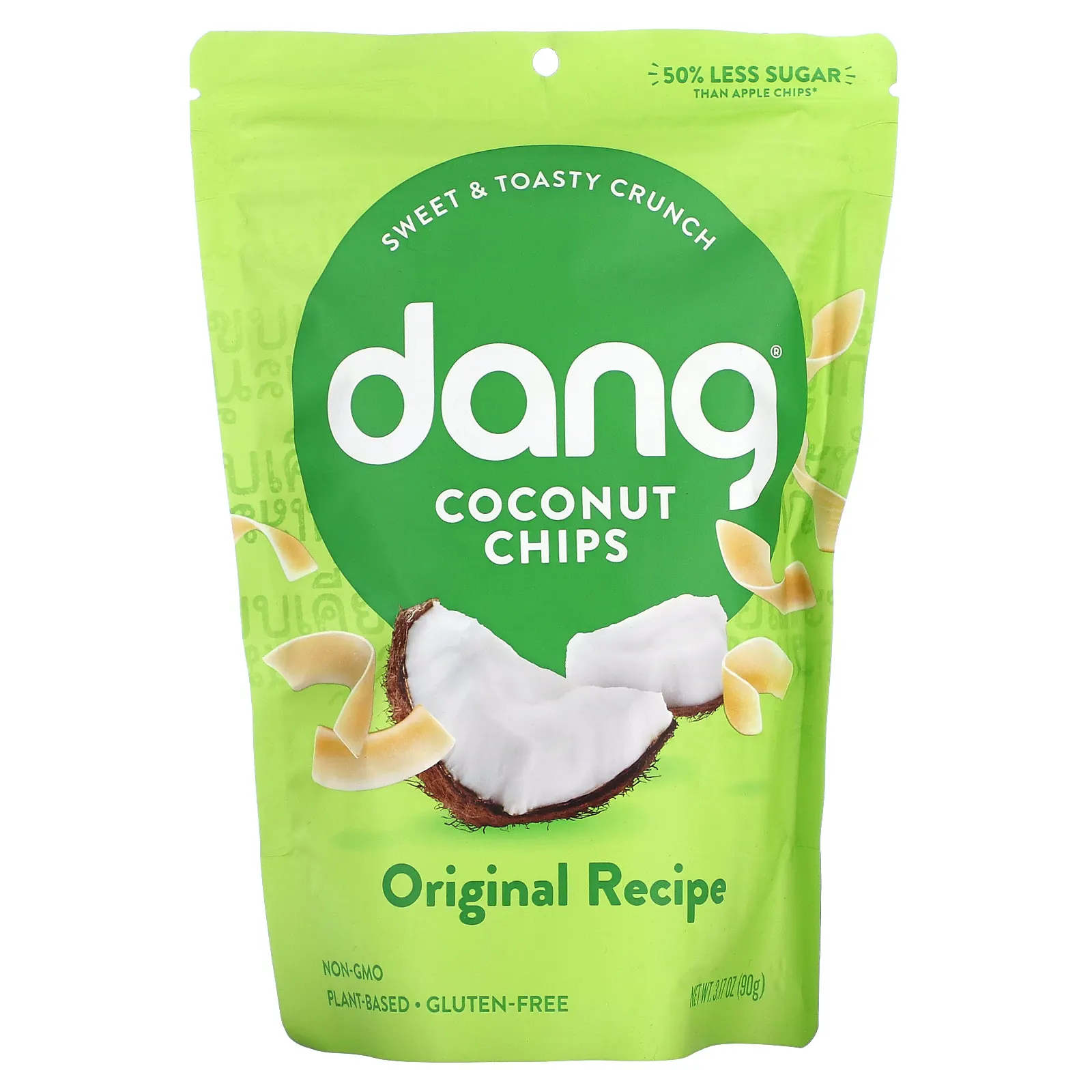Dang Foods, Кокосовые чипсы, оригинальный рецепт, 90 г (3,17 унции)