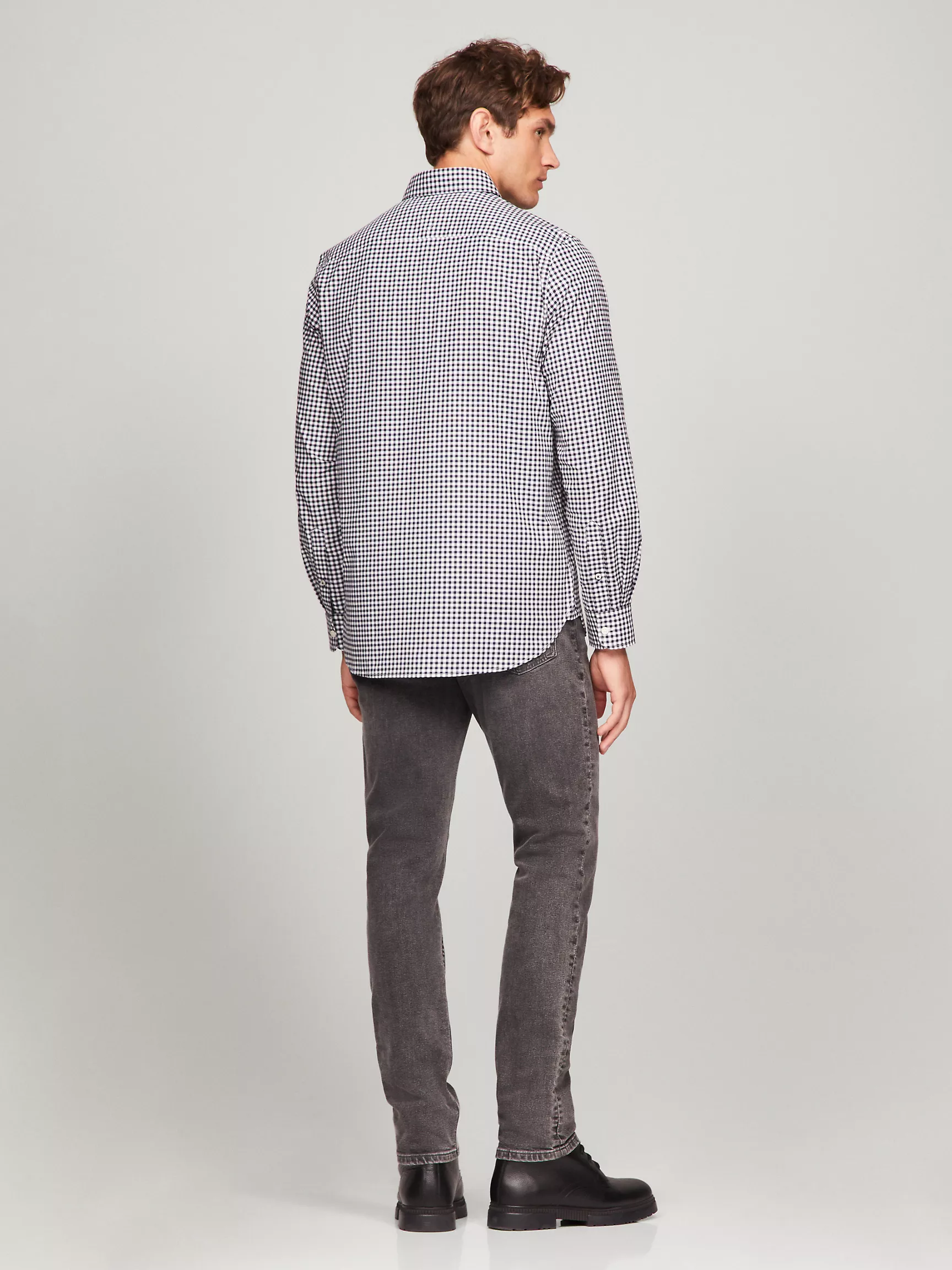 Мужская рубашка Tommy Hilfiger, Рубашка стандартного кроя THFlex из поплина в клетку гингем