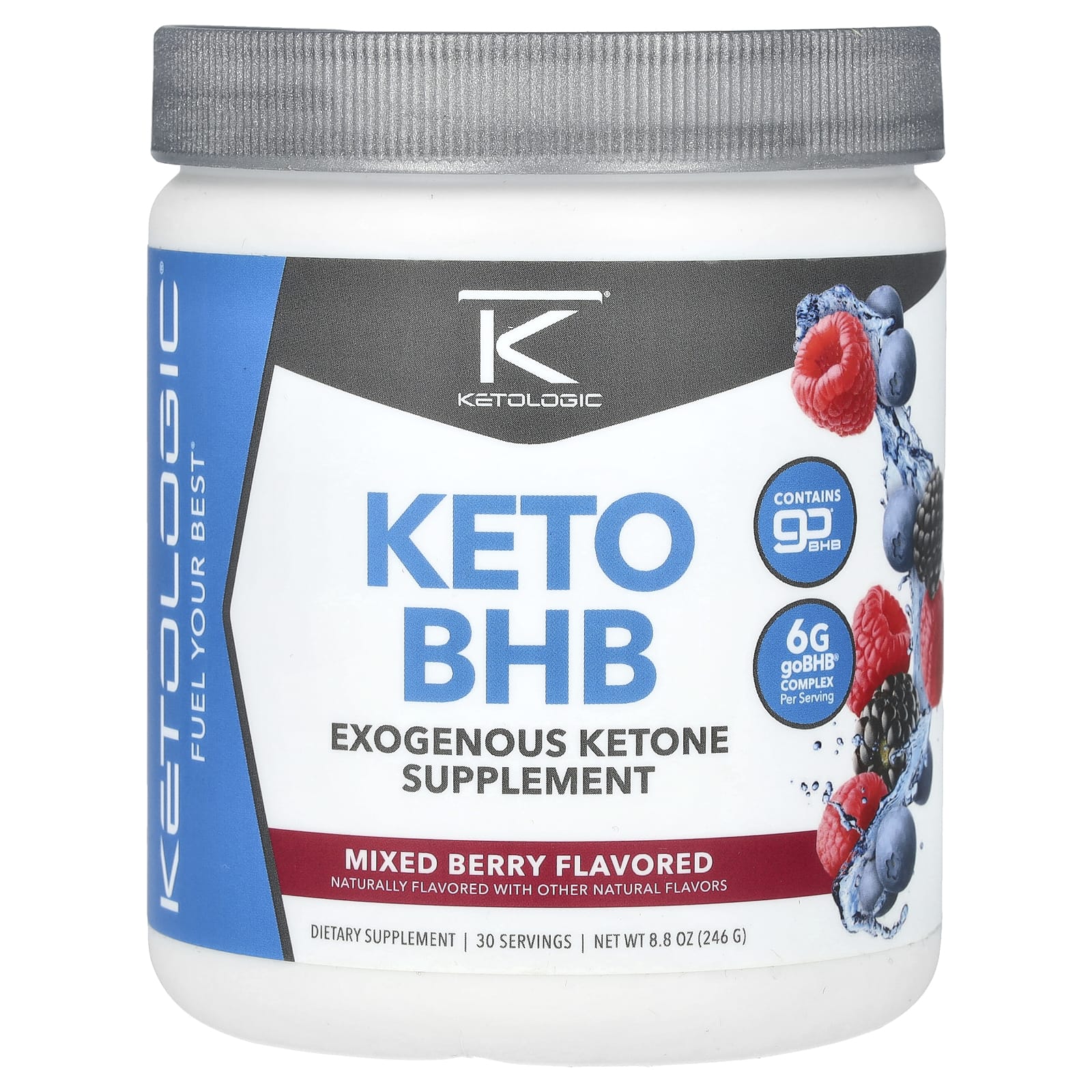 KetoLogic, Keto BHB, ягодное ассорти, 246 г (8,8 унции)