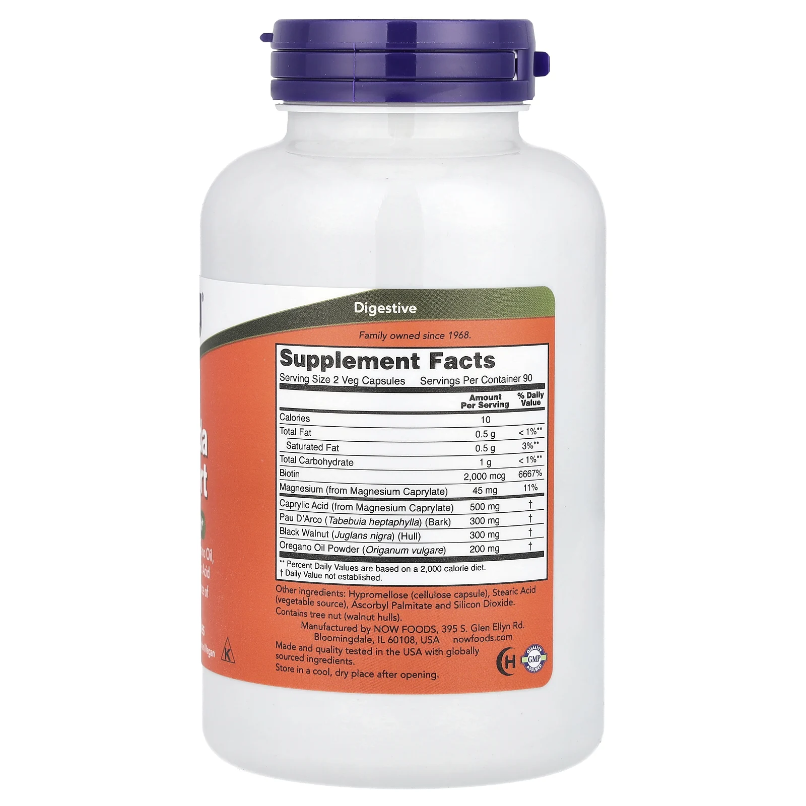 NOW Foods, Candida Support, 180 растительных капсул