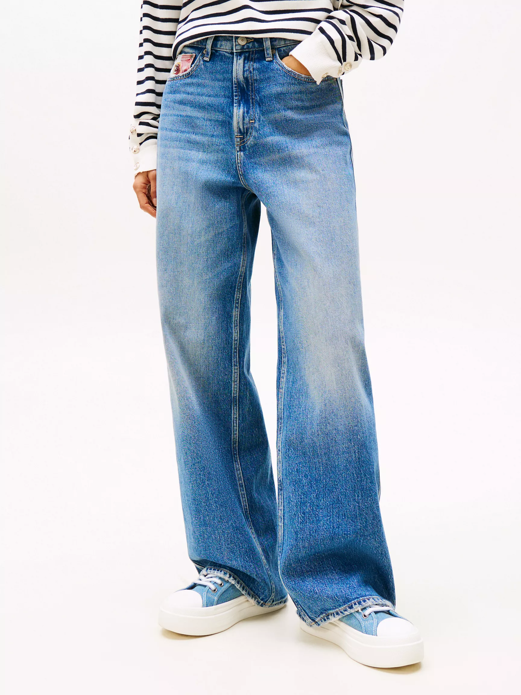 Женские джинсы Tommy Hilfiger, Джинсы с высокой посадкой и широкими штанинами