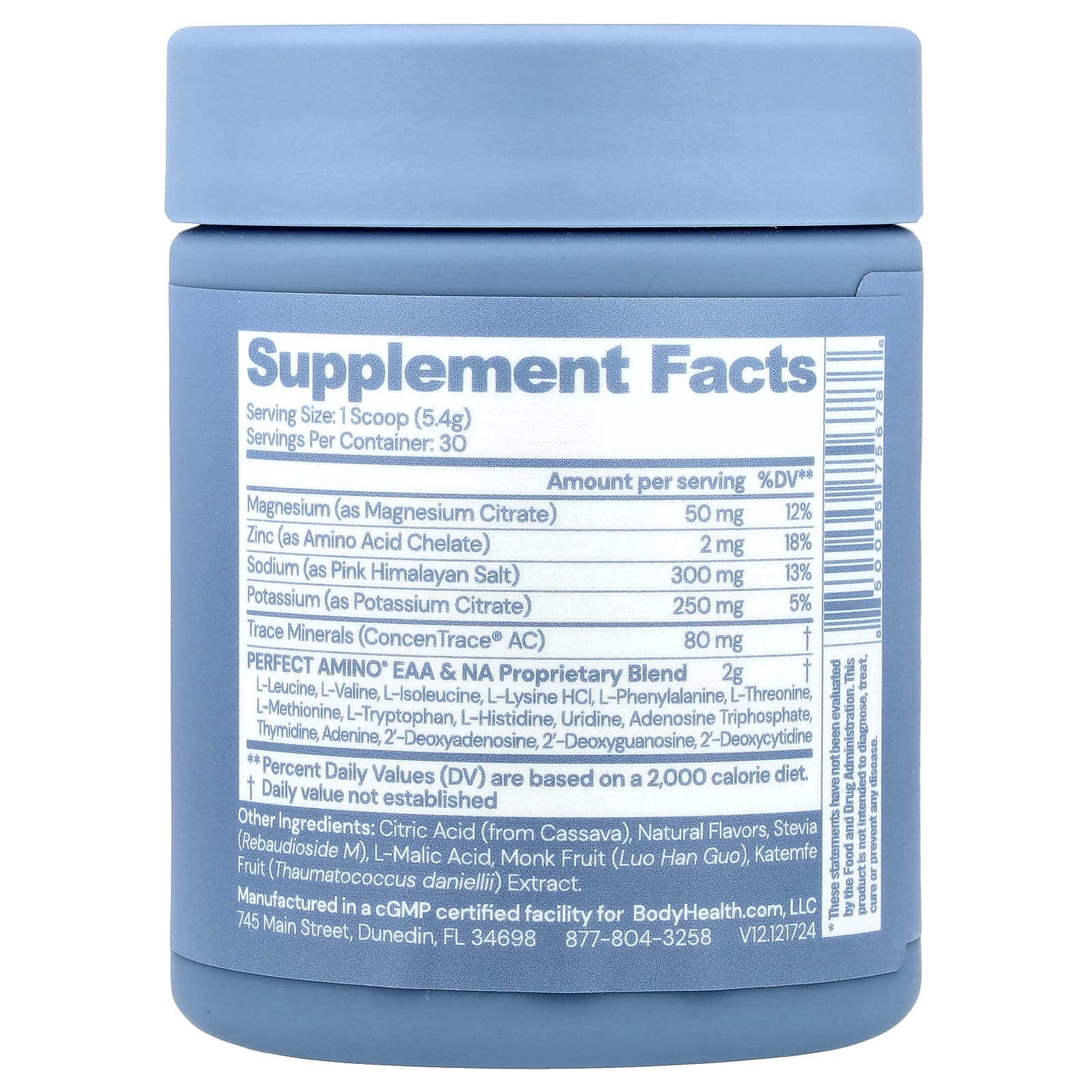 BodyHealth, Perfect Amino®, электролиты, апельсин, 162 г (5,7 унции)