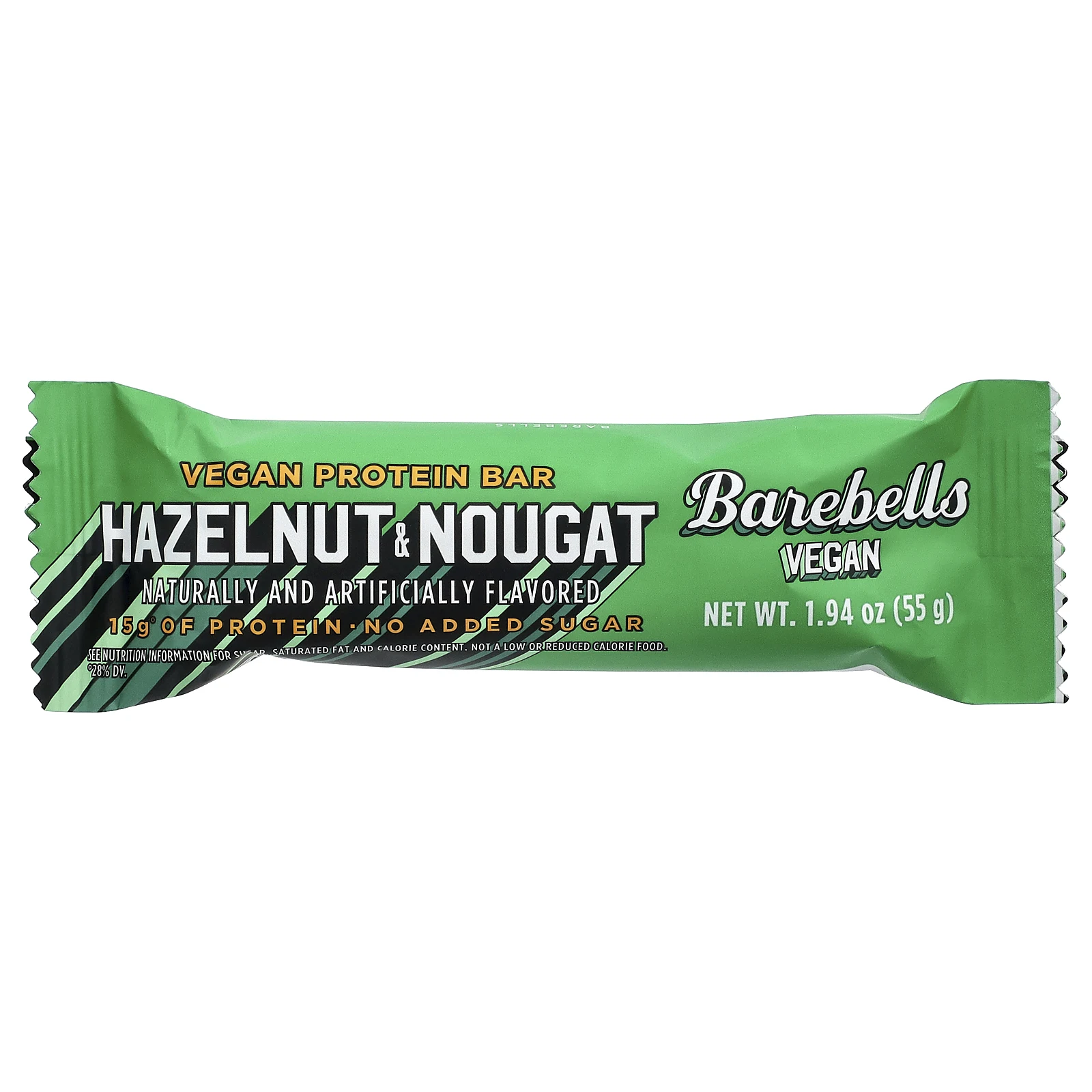 Barebells, веганский протеиновый батончик, фундук и нуга, 12 батончиков по 55 г (1,94 унции)