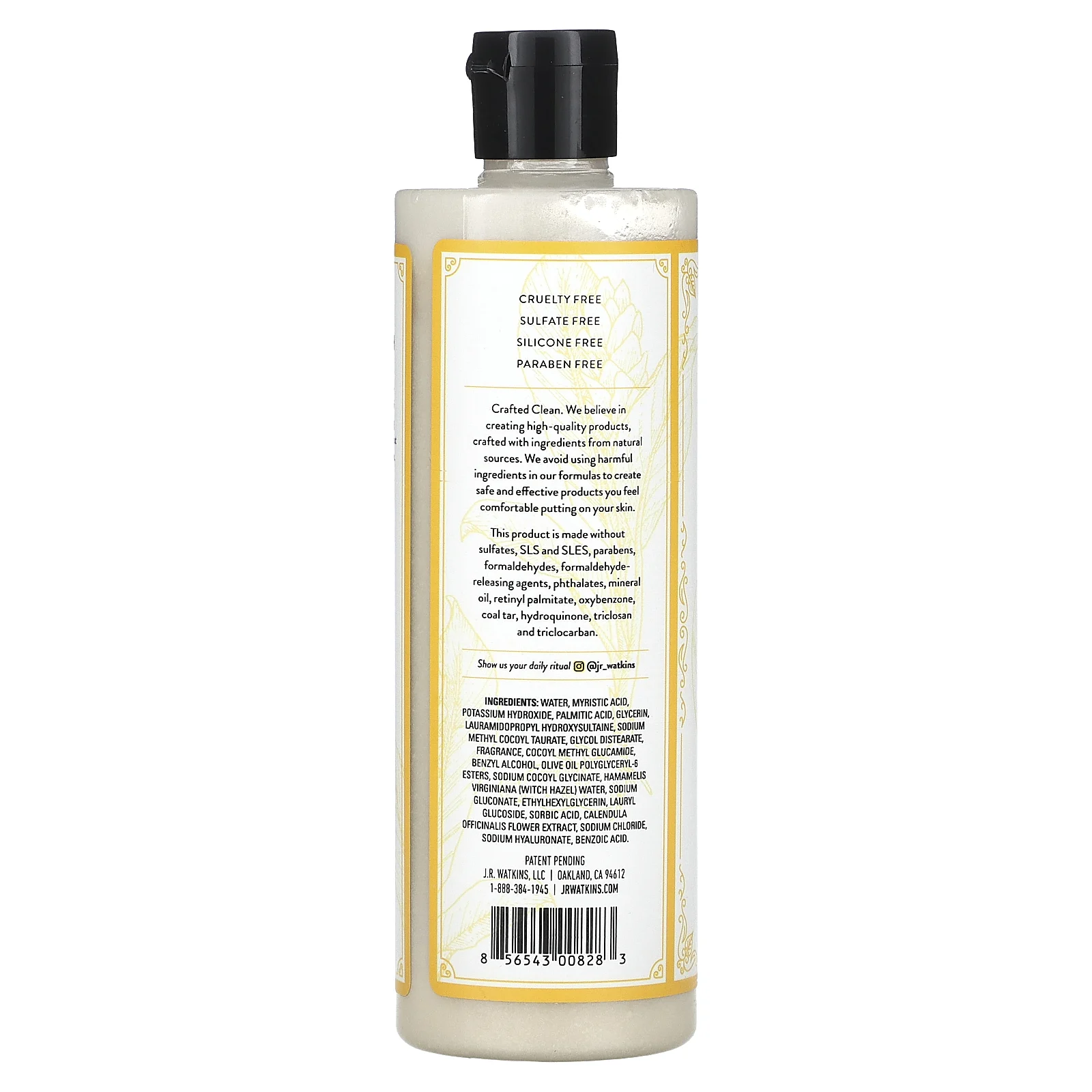 J R Watkins, Detox, крем-гель для душа, куркума и цитрон, 354 мл (12 жидк. Унций)