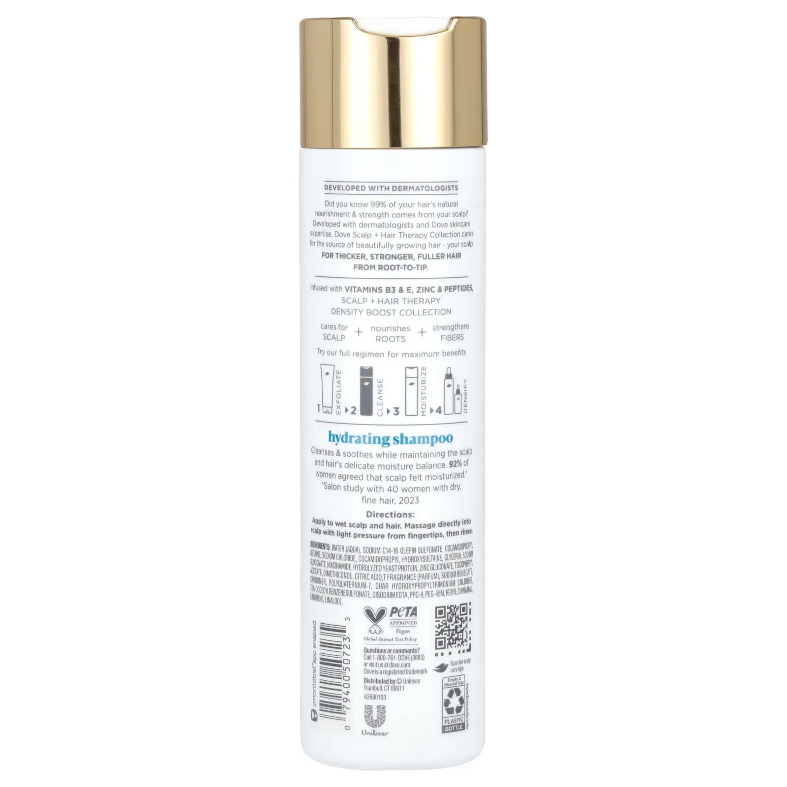 Dove, Scalp + Hair Therapy, увлажняющий шампунь, 273 мл (9,25 жидк. Унции)