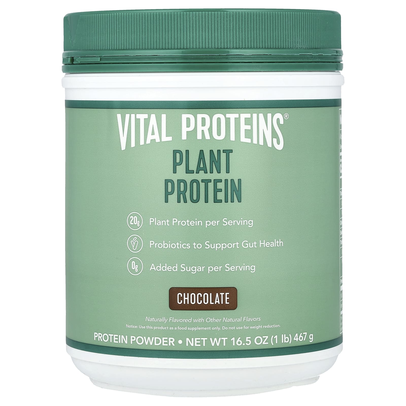 Vital Proteins, Растительный протеин, шоколад, 467 г (16,5 унции)