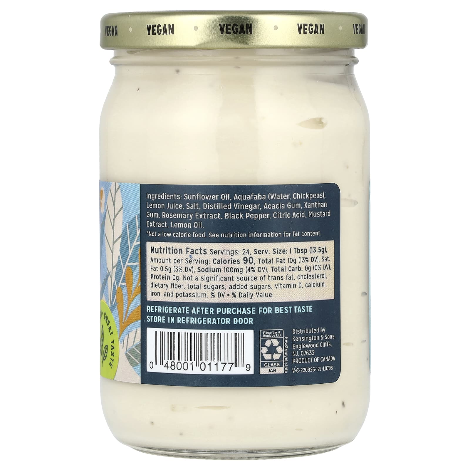 Sir Kensington's, Классический веганский майонез, 354 мл (12 жидк. Унций)