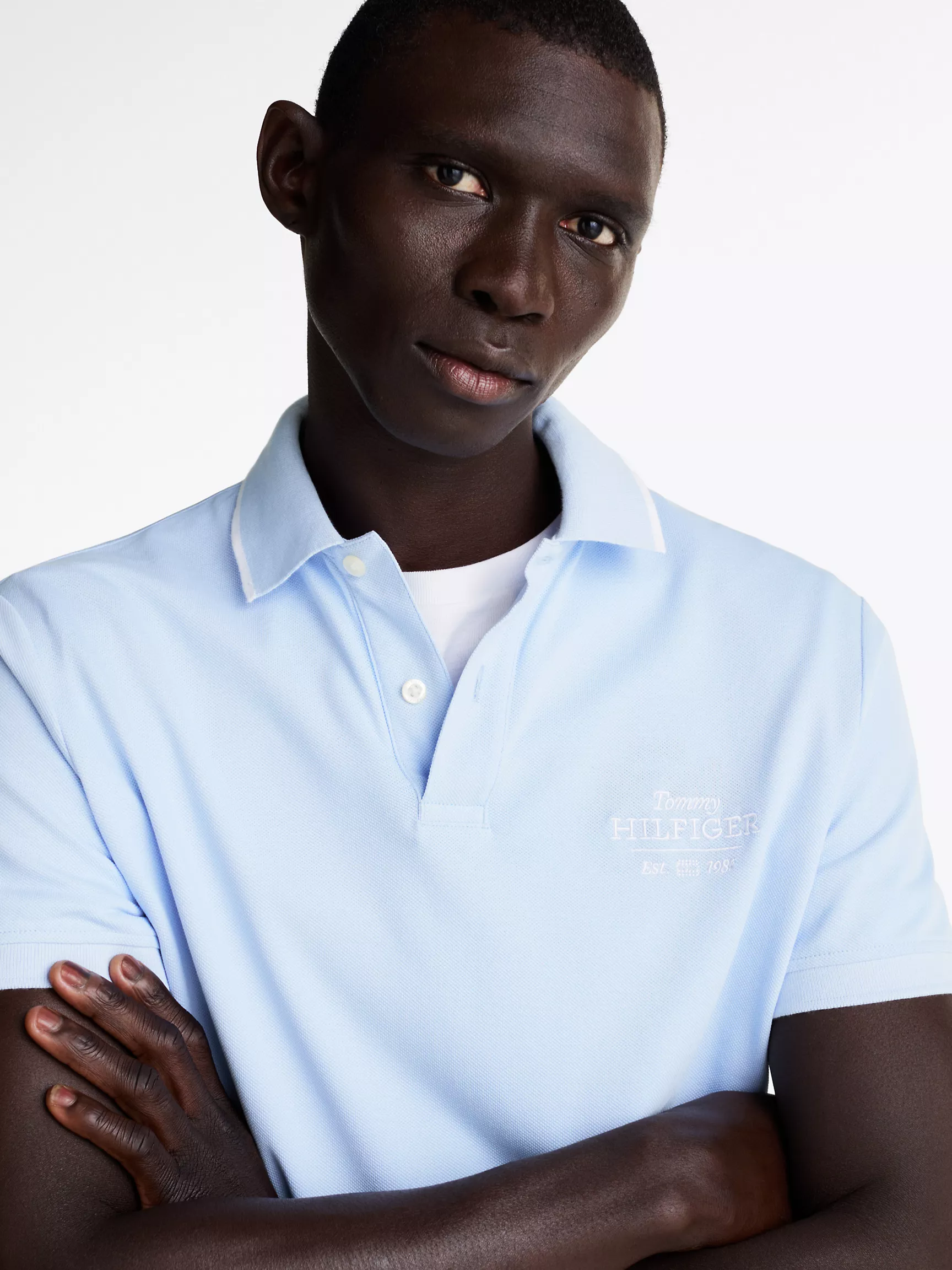 Мужское поло Tommy Hilfiger, Стандартное поло с вышитым логотипом Hilfiger