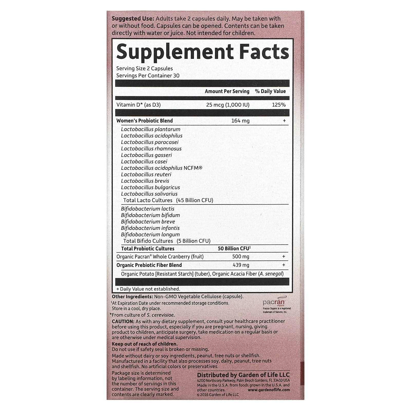 Garden of Life, Dr. Formulated Probiotics, Urinary Tract+, 60 вегетарианских капсул