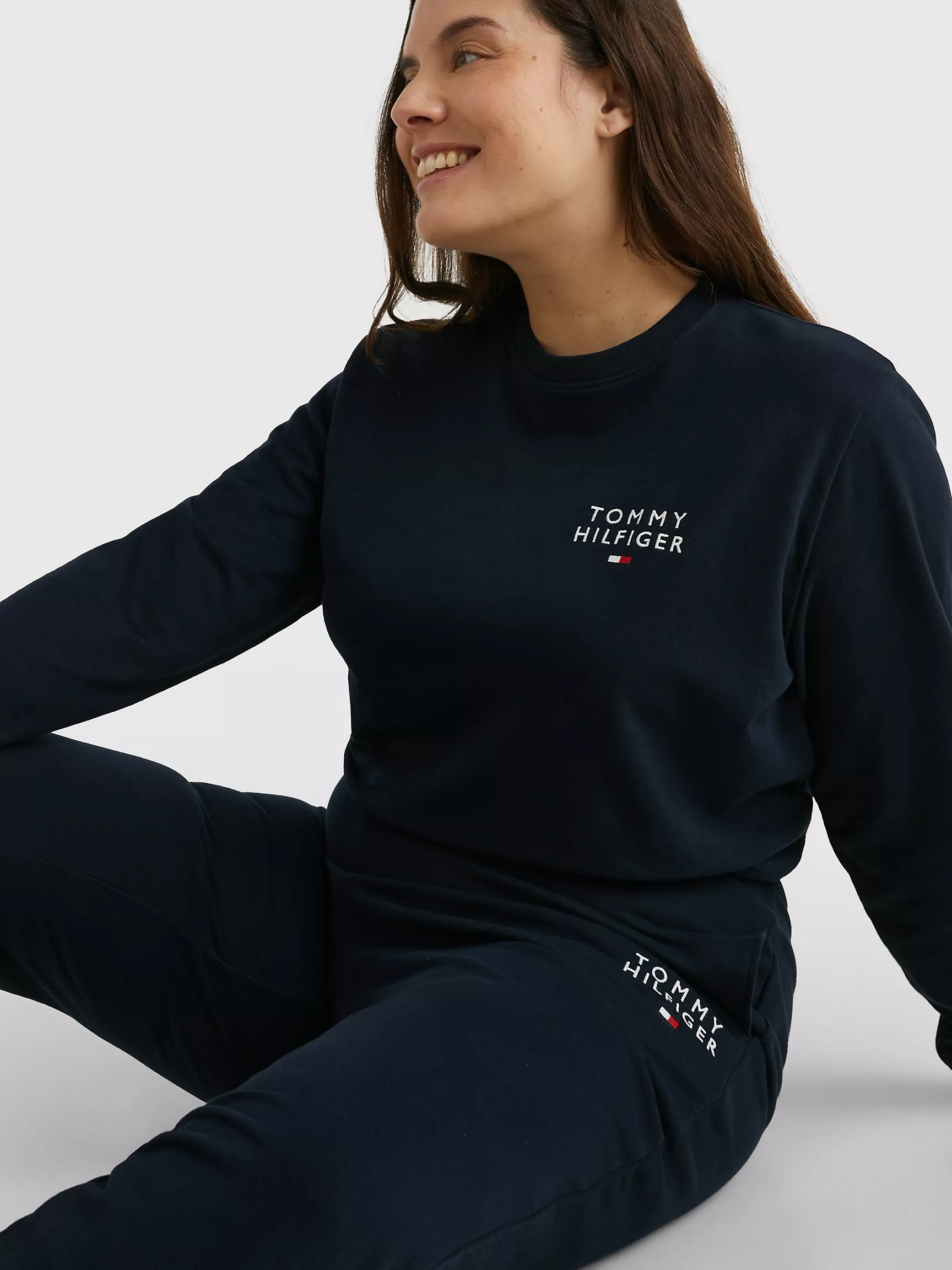 Женские брюки Tommy Hilfiger, Однотонные домашние брюки с логотипом