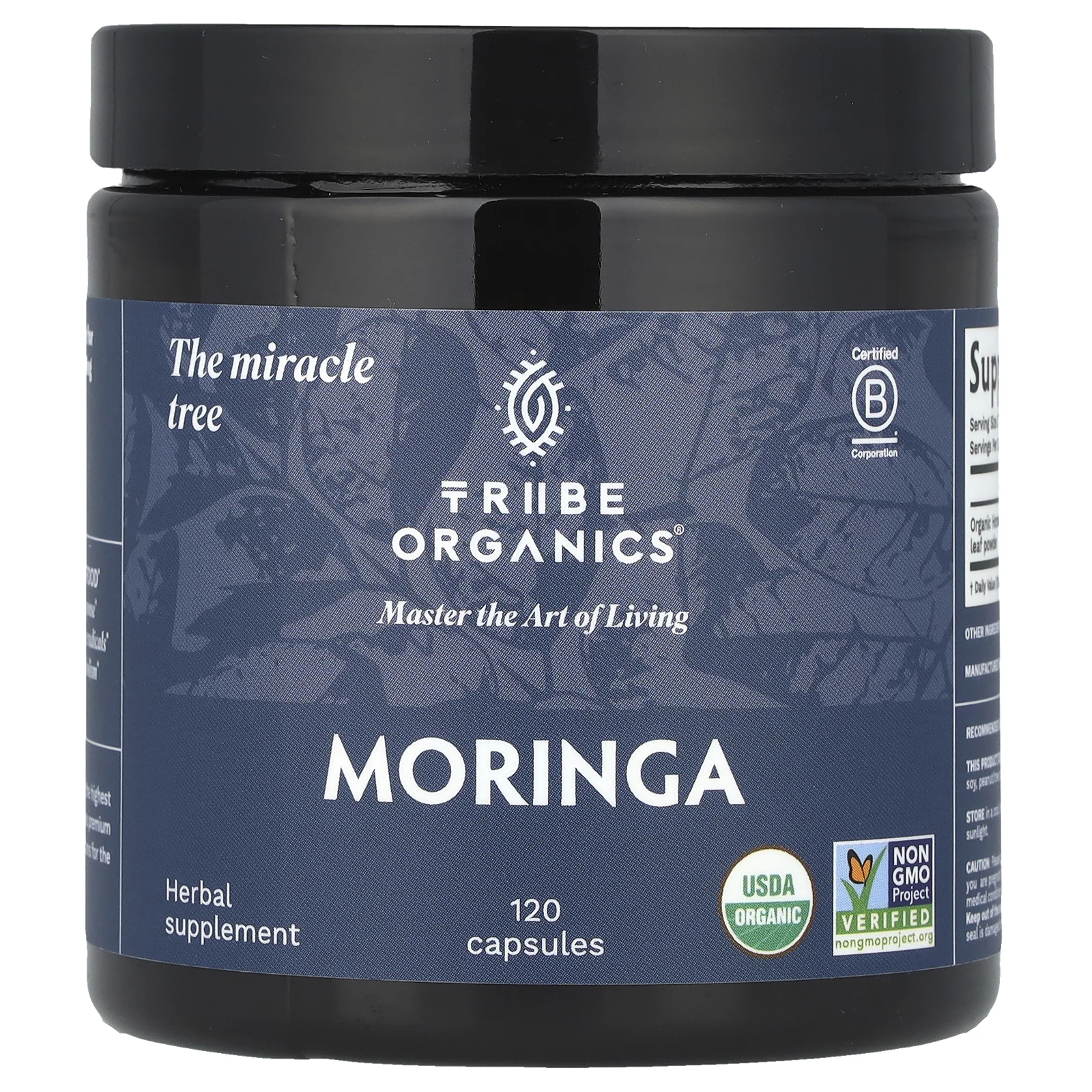 Tribe Organics, Моринга, 1800 мг, 120 капсул (600 мг в 1 капсуле)