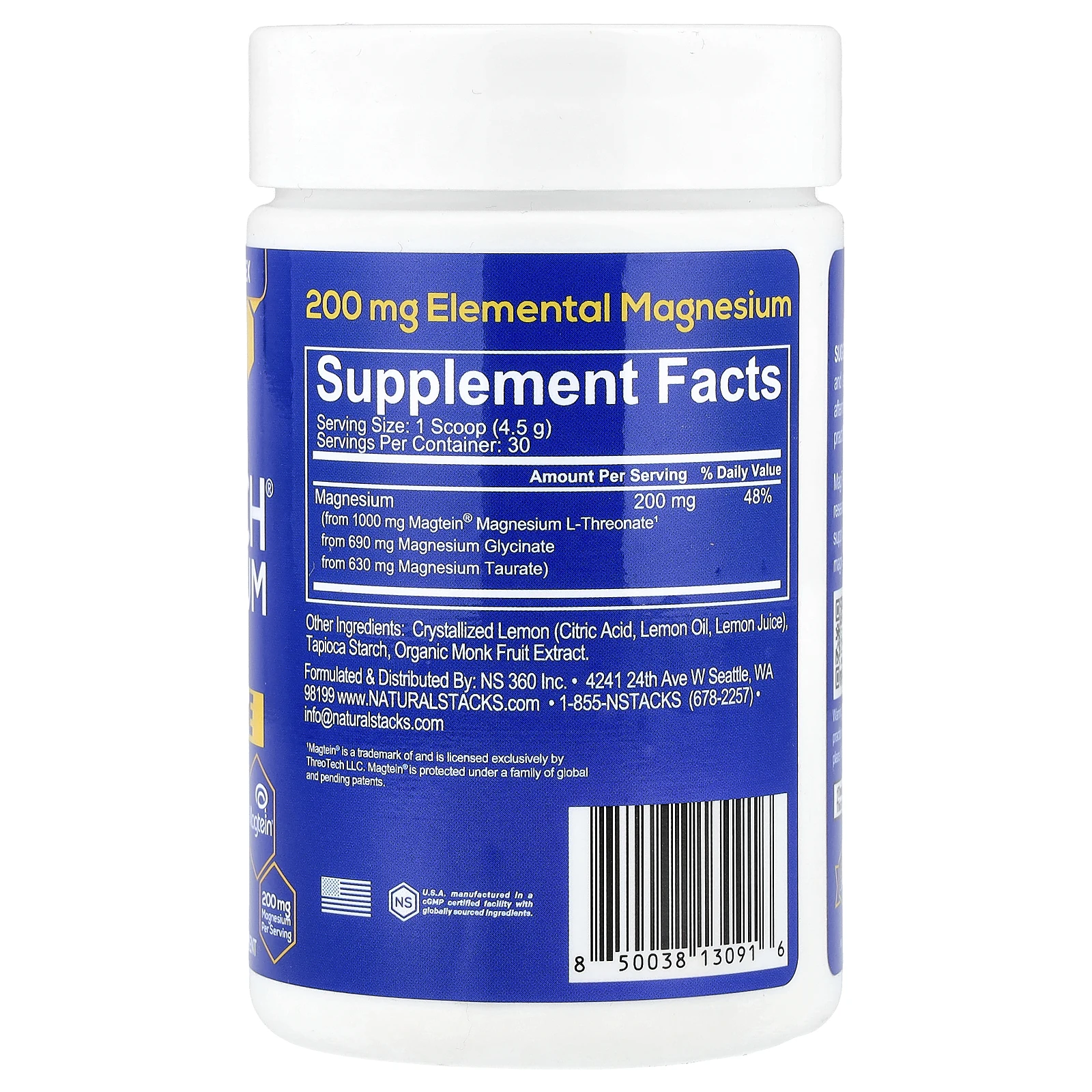 Natural Stacks, MagTech®, со вкусом лимонада, 135 г (4,76 унции)