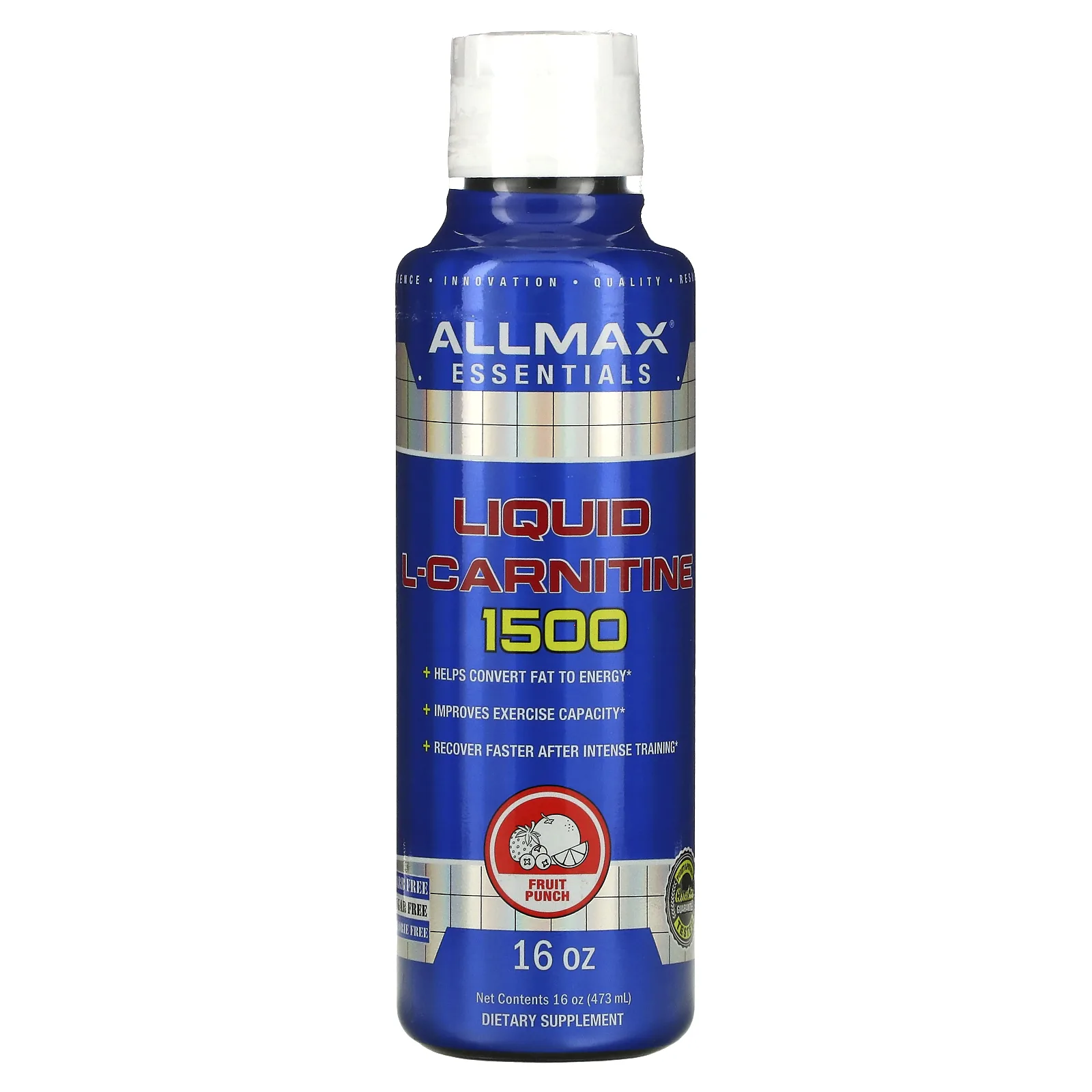 ALLMAX, жидкий L-карнитин 1500, фруктовый пунш, 473 мл (16 уний)