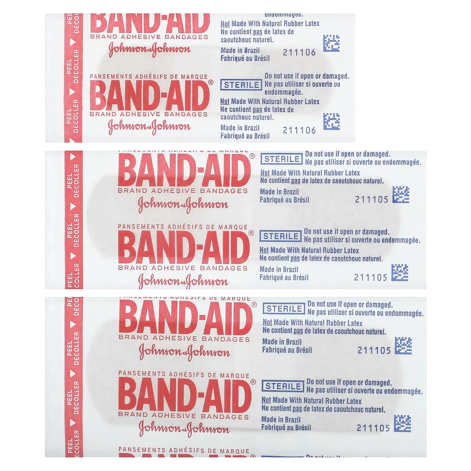 Band Aid, Лейкопластыри, Ourtone, гибкая ткань, разные размеры, BR45, 30 бинтов