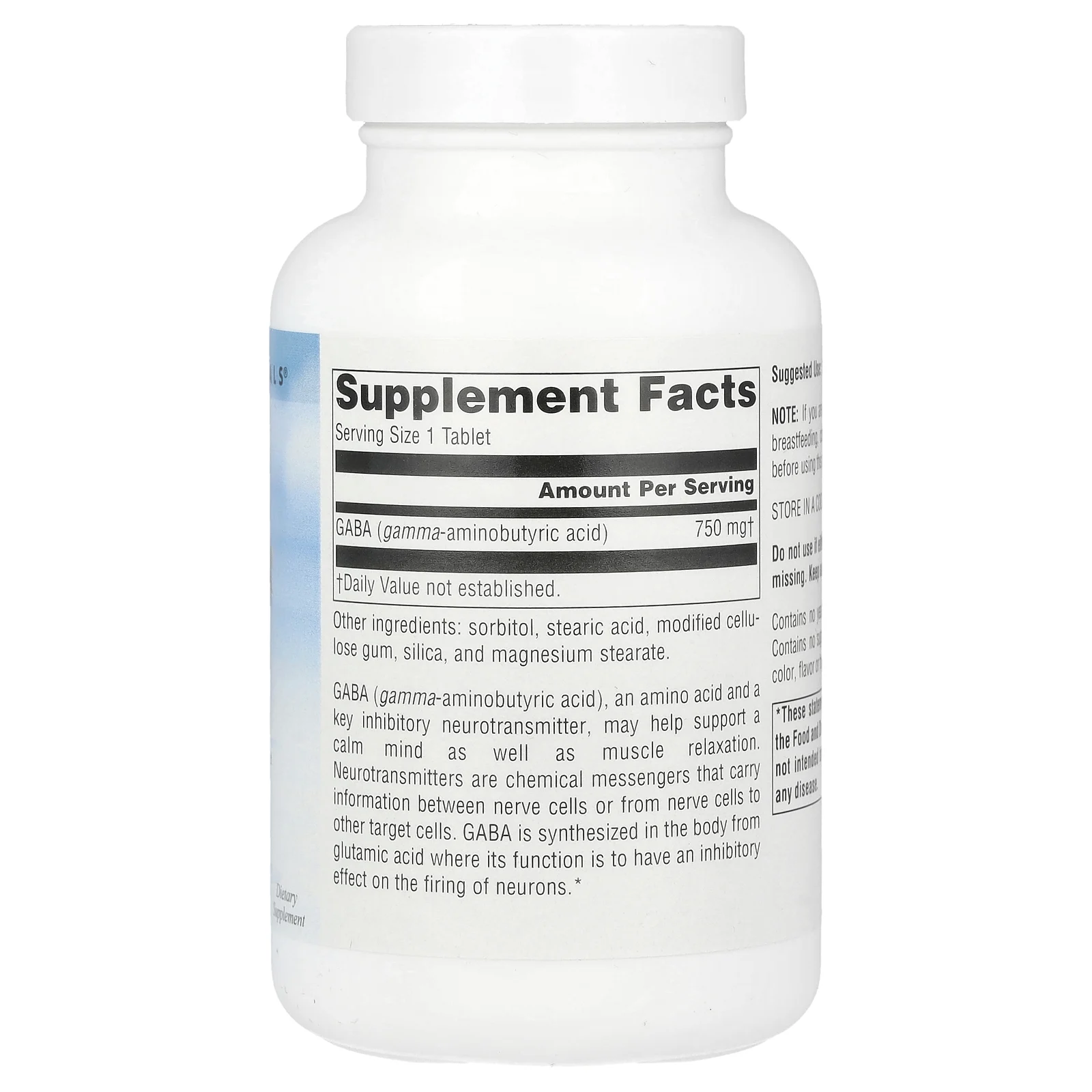 Source Naturals, ГАМК, 750 мг, 90 таблеток