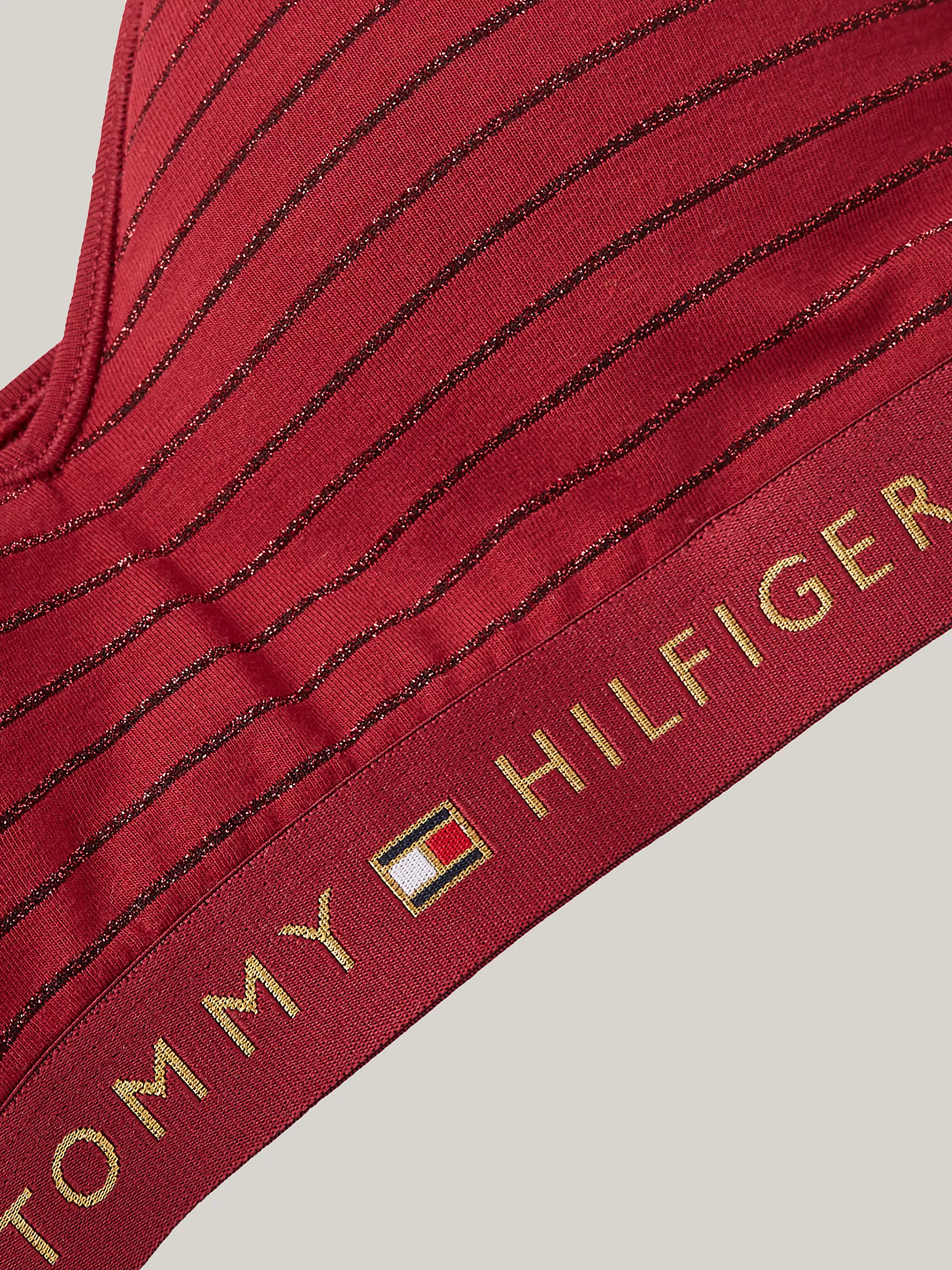 Женское нижнее белье Tommy Hilfiger, Бралетт без подкладки с люрексом и логотипом