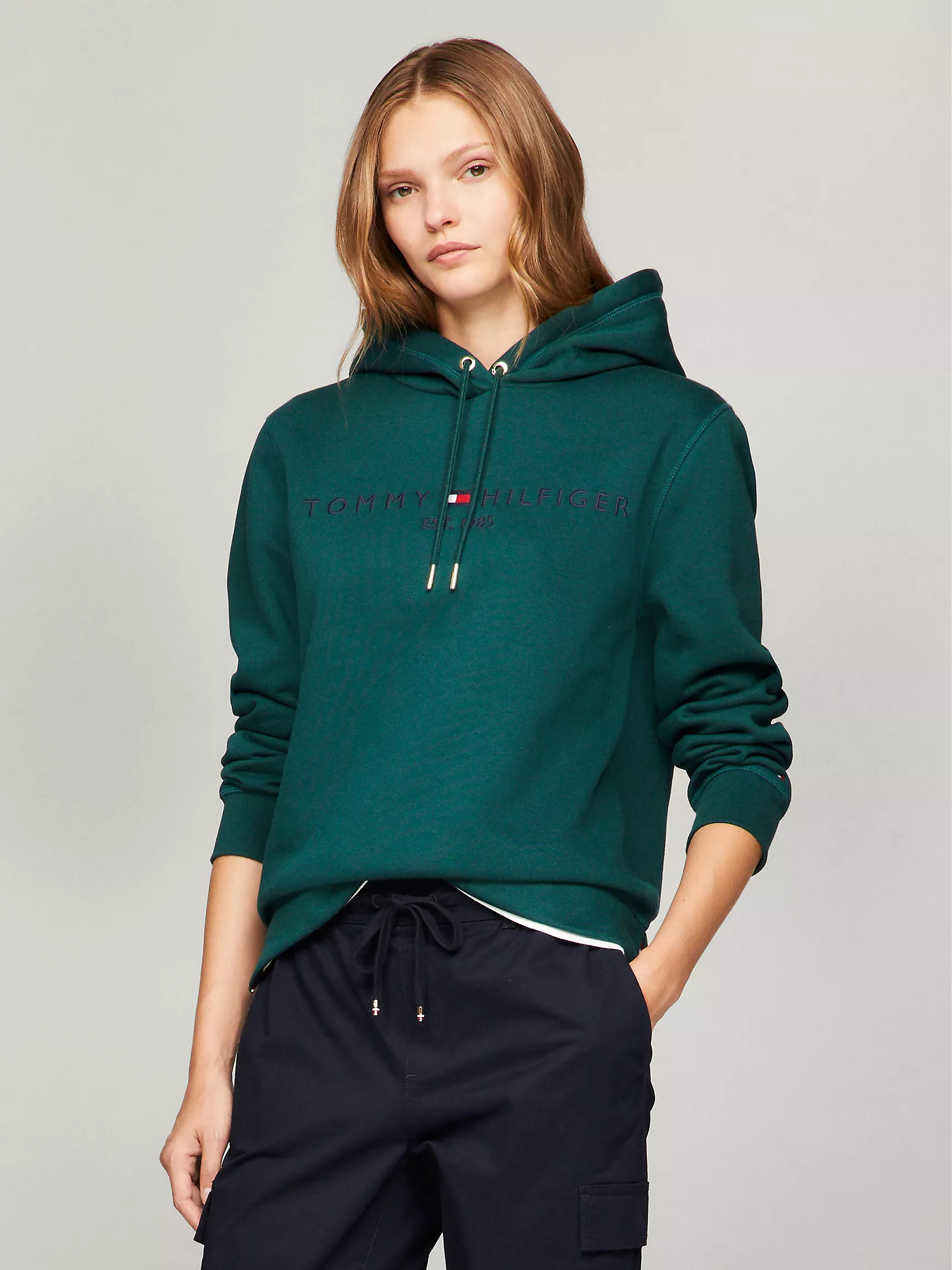 Женское худи Tommy Hilfiger, Худи с вышитым логотипом Tommy