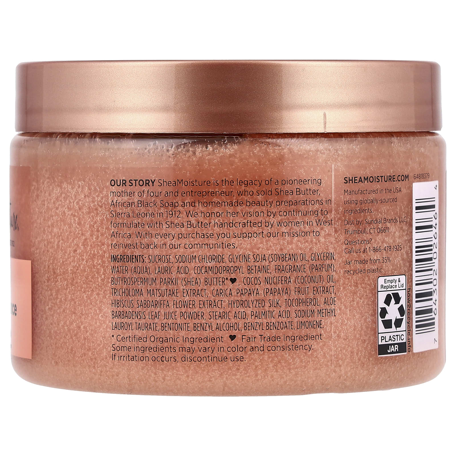 SheaMoisture, Glowing Radiance, сахарный скраб ши, кокос и гибискус, 340 г (12 унций)