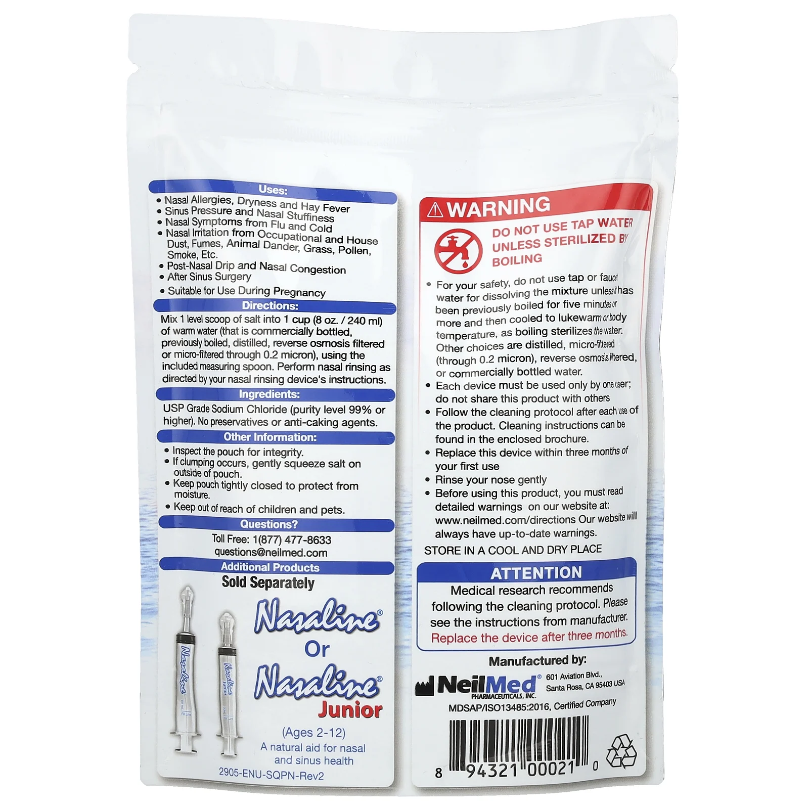 Squip, Nasaline, солевой раствор, 340 г (12 унций)