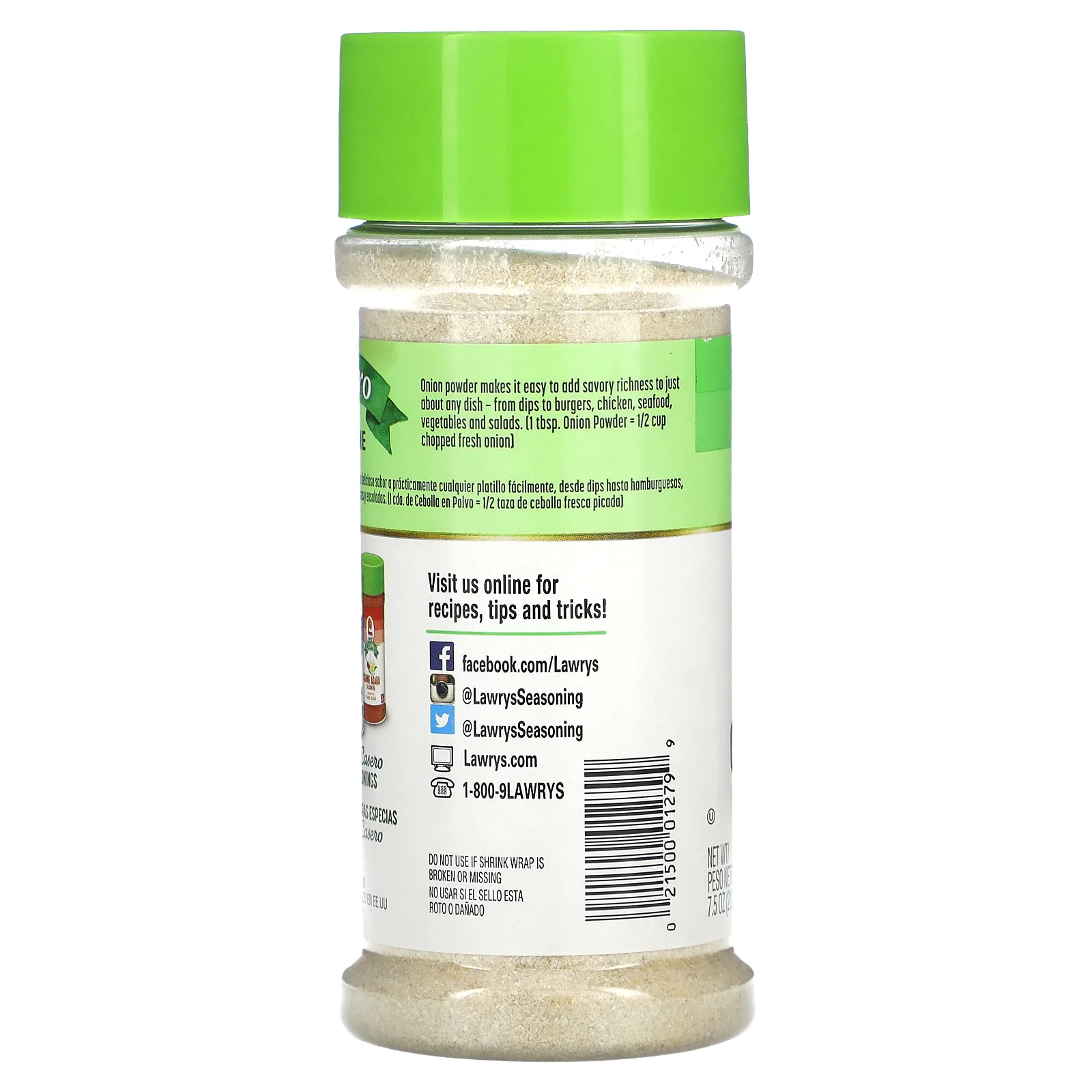 Lawry's, Casero, луковый порошок, 212 г (7,5 унции)