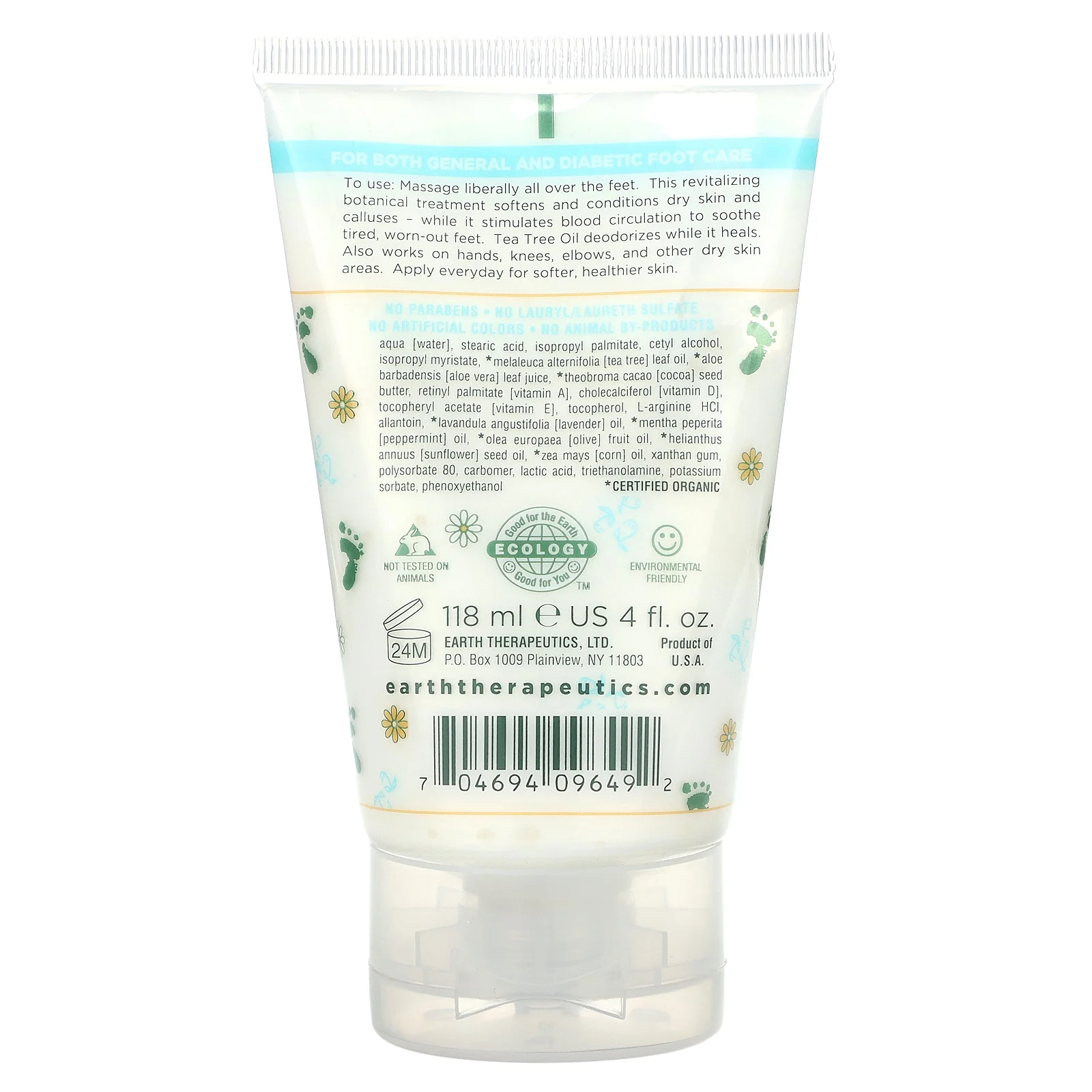 Earth Therapeutics, Foot Repair, лечебный бальзам, 118 мл (4 жидк. Унции)