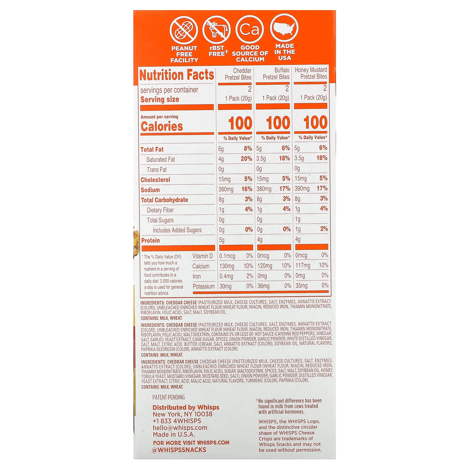 Whisps, Кусочки сыра и кренделя, разнообразные, 6 пакетиков с закусками по 20 г (0,7 унции)
