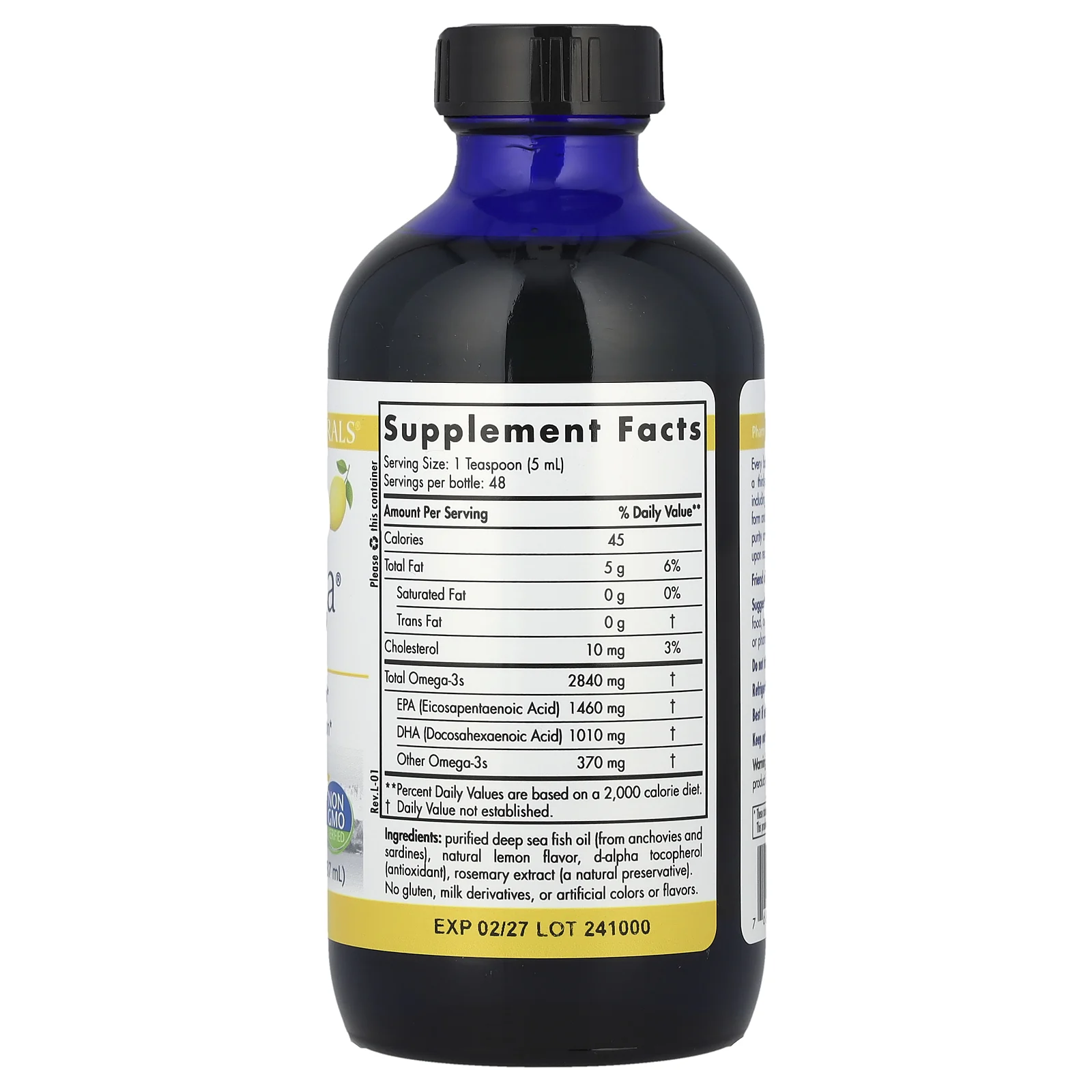 Nordic Naturals, ProOmega, лимон, 237 мл (8 жидк. унций)