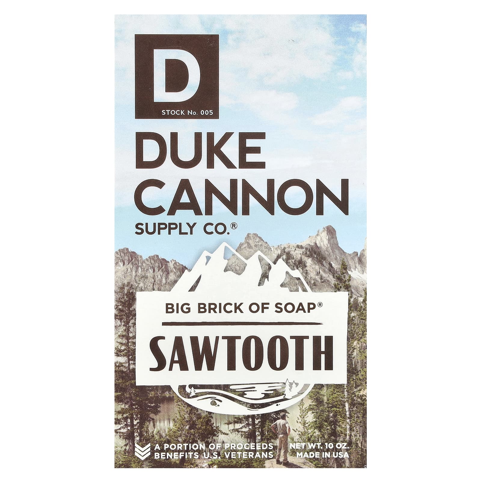 Duke Cannon Supply Co., Big Brick of Bar Soap, аромат Sawtooth, 283 г (10 унций)