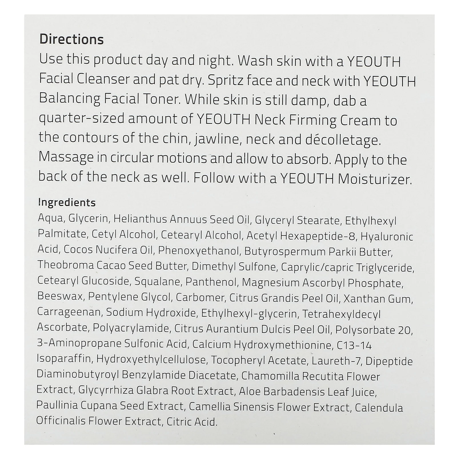 YEOUTH, укрепляющий крем для шеи, 118 мл (4 жидк. унции)