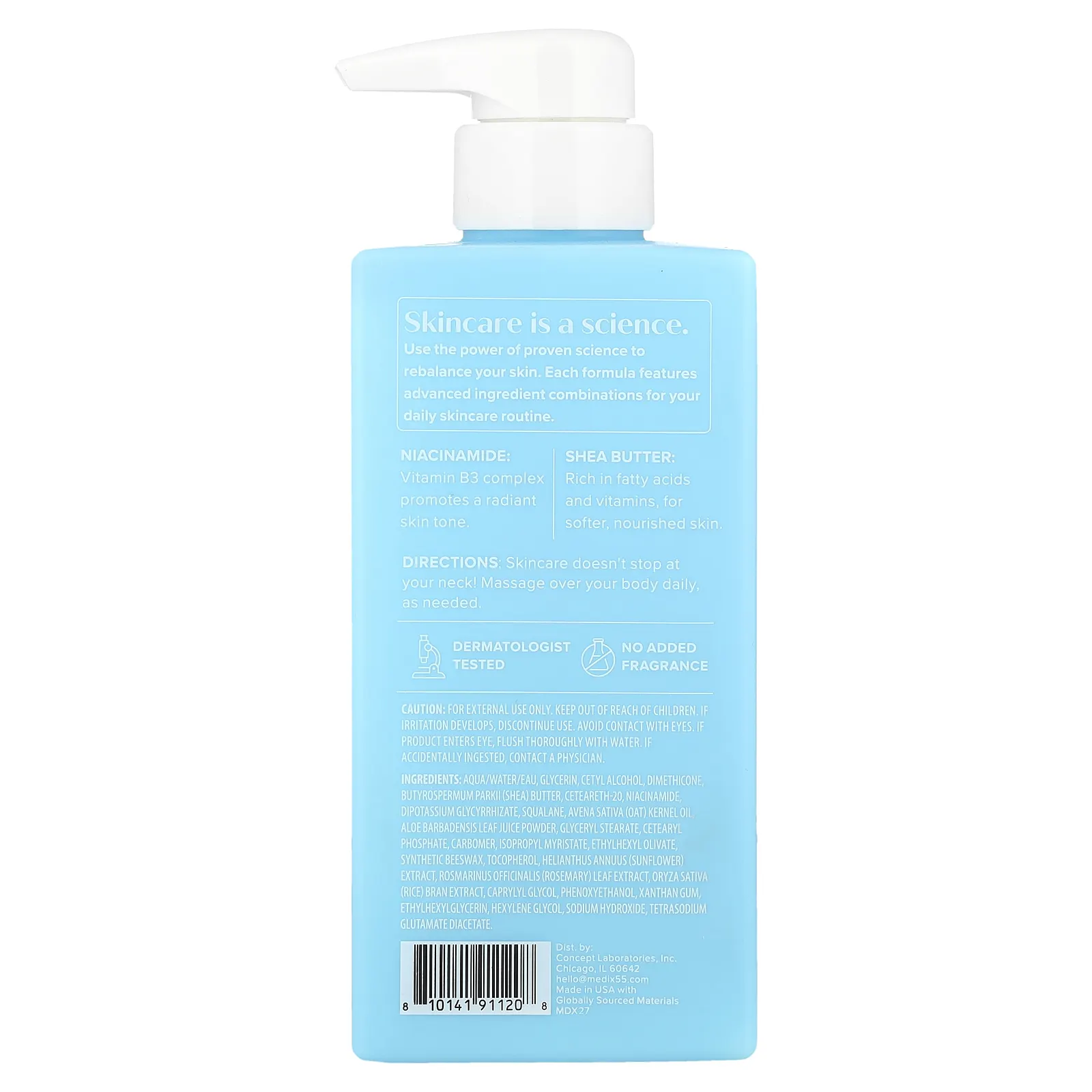 Medix 5.5, Крем для тела, ниацинамид и масло ши, 444 мл (15 жидк. Унций)