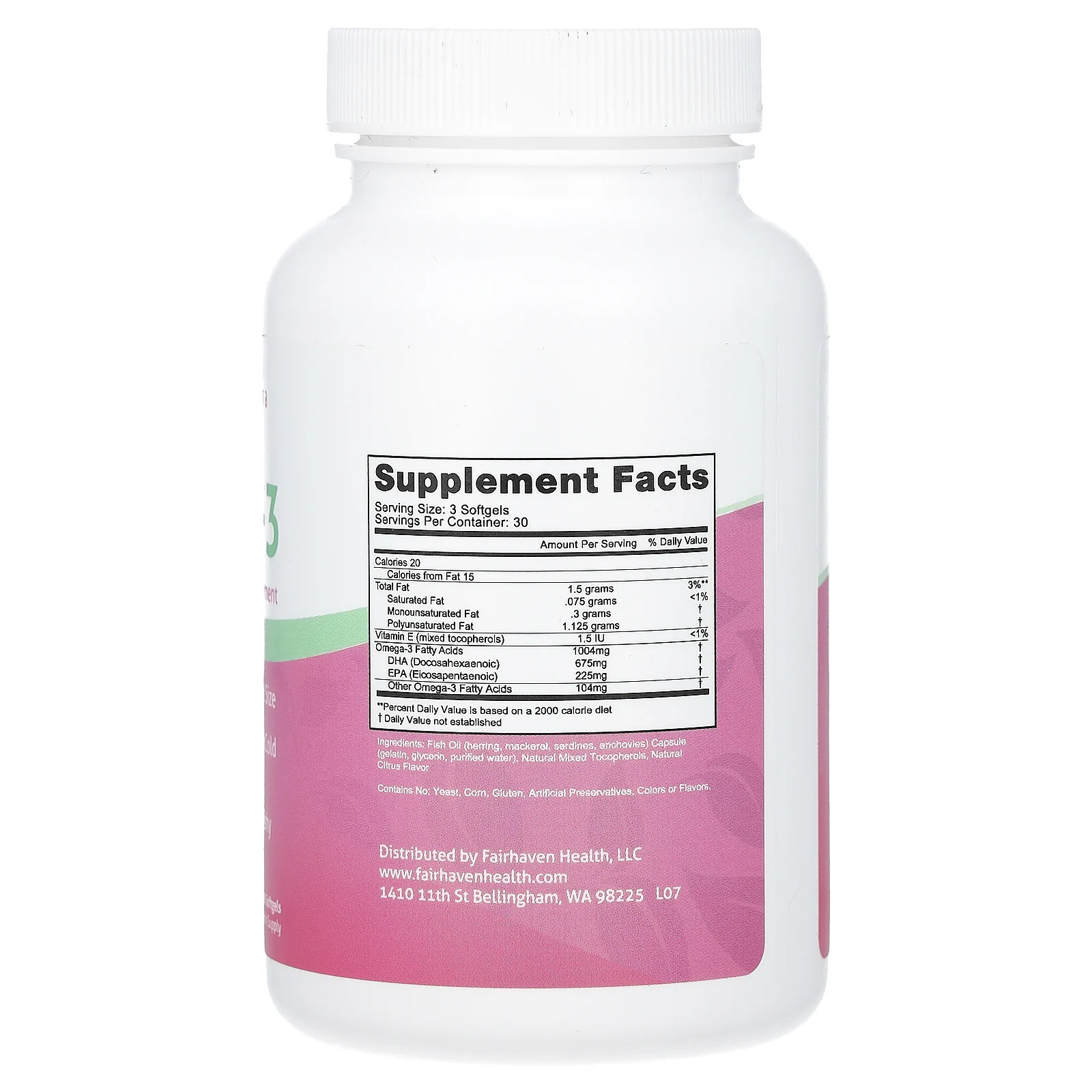 Fairhaven Health, PeaPod, омега-3, 90 капсул