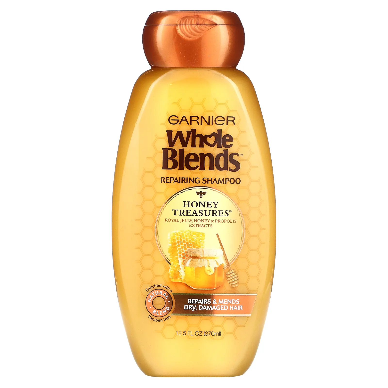 Garnier, Восстанавливающий шампунь Whole Blends, «Медовые сокровища», 370 мл