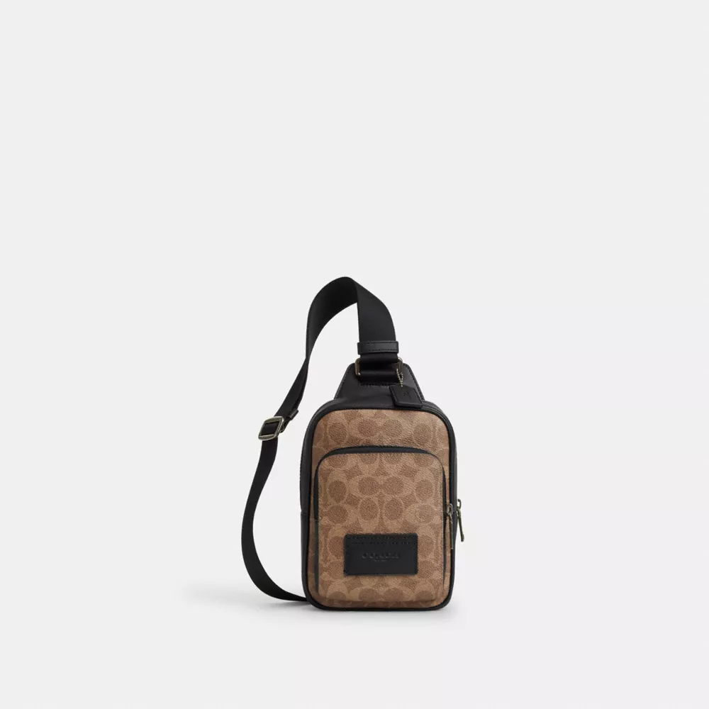 Сумка COACH Racer Sling Pack In Signature Canvas