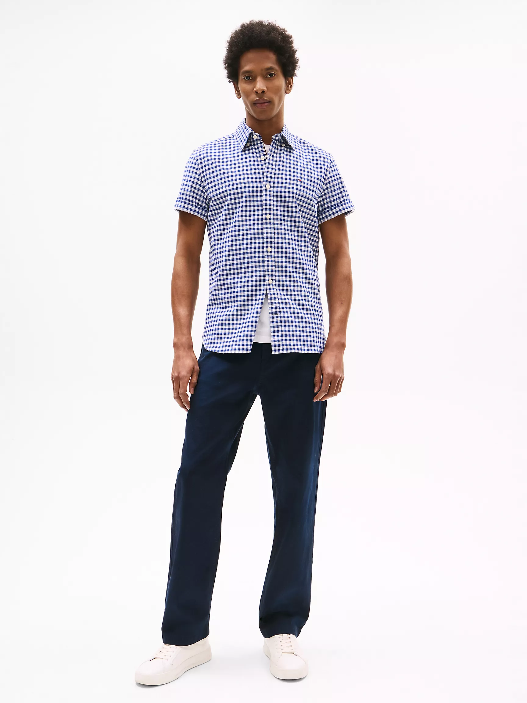 Мужская рубашка Tommy Hilfiger, Стандартная рубашка из оксфорда в клетку гингем