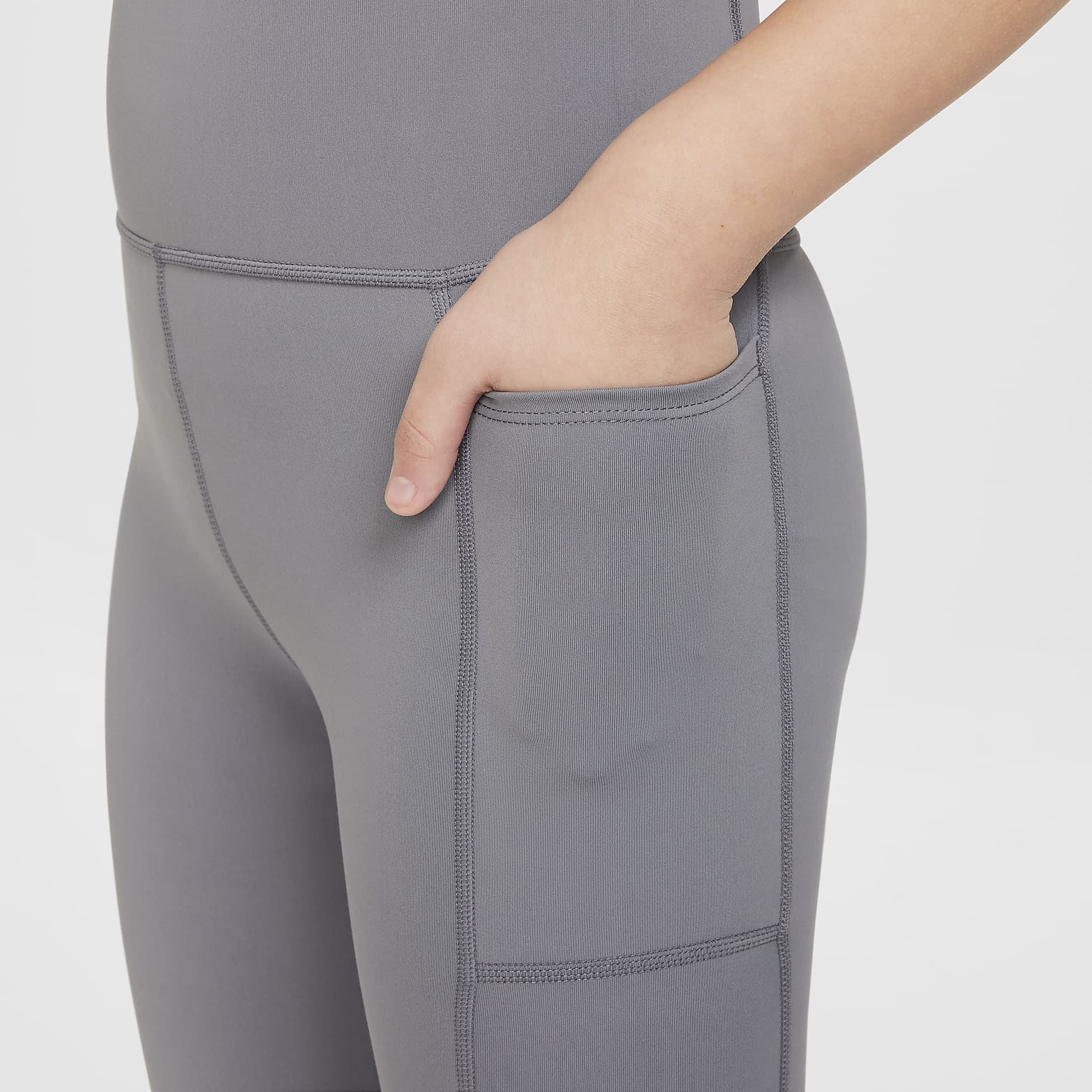 Nike One Big Kids' (Girls') Dri-FIT High-Waisted Leggings with Pockets