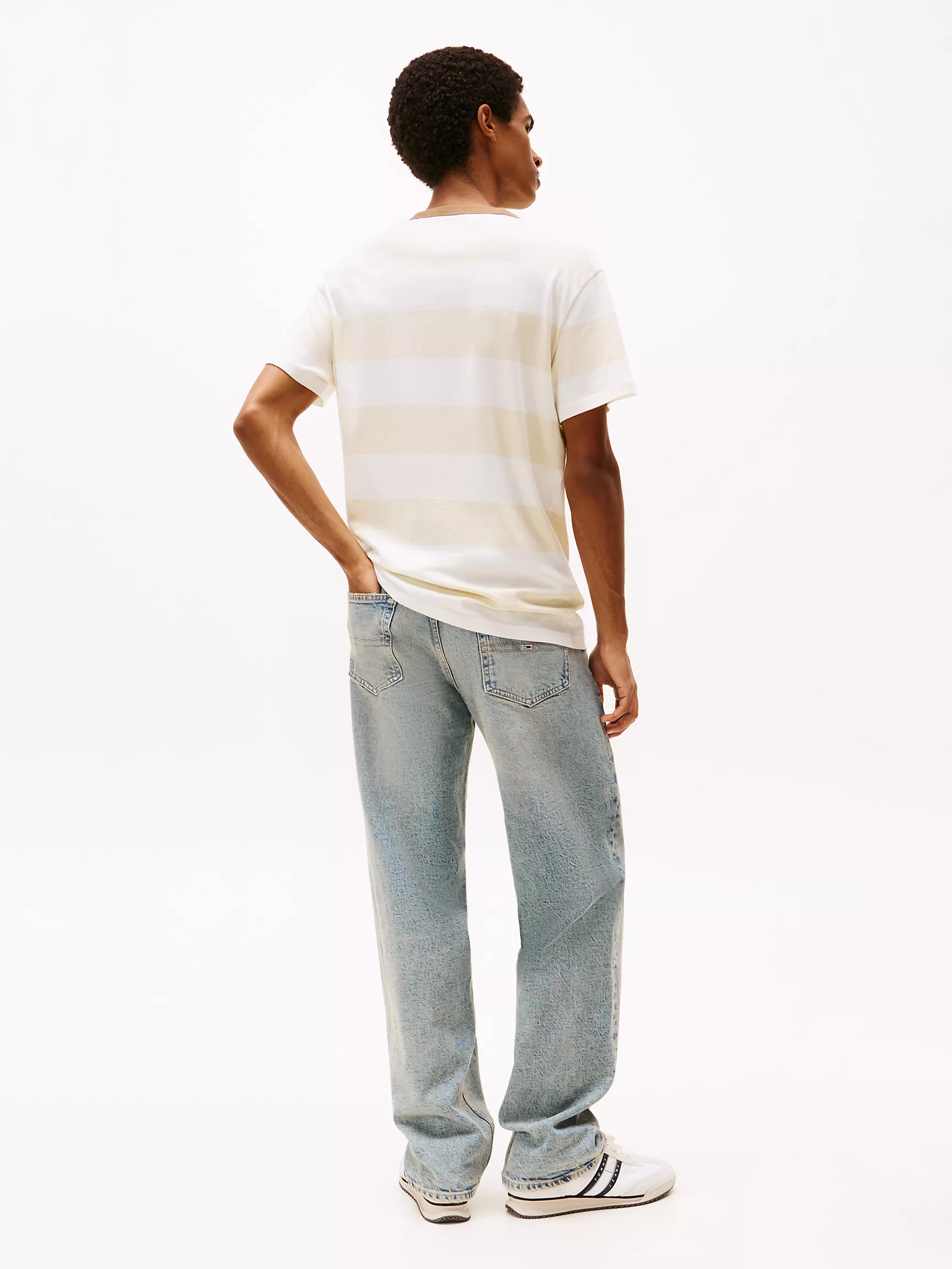 Мужская футболка Tommy Hilfiger, Футболка с полосатым блоковым узором