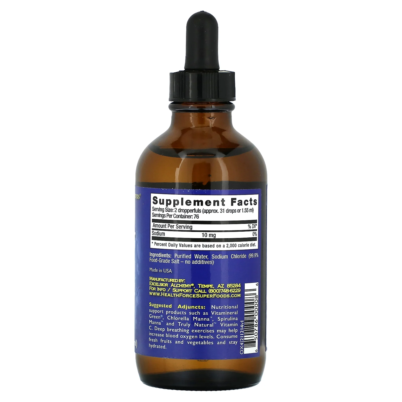 HealthForce Superfoods, Oxygen Extreme, кислород, 118,2 мл (4 жидк. унции)